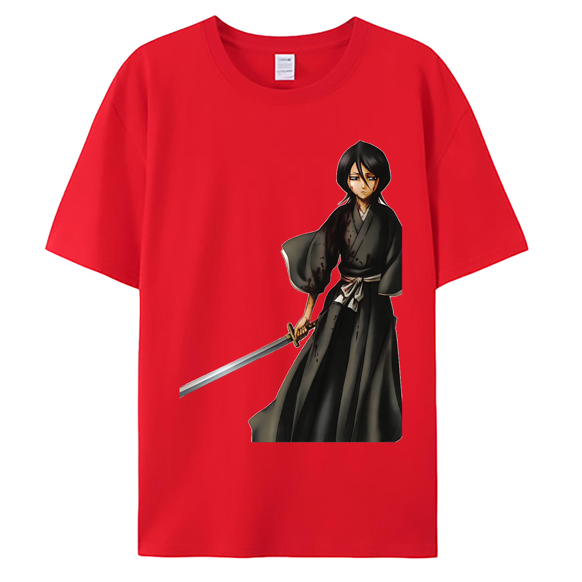 （画像用） ブリーチ 朽木ルキア BLEACH Kuchiki Rukia 綿100％ メンズ半袖Tシャツ｜肌触りやわらか＆通気性