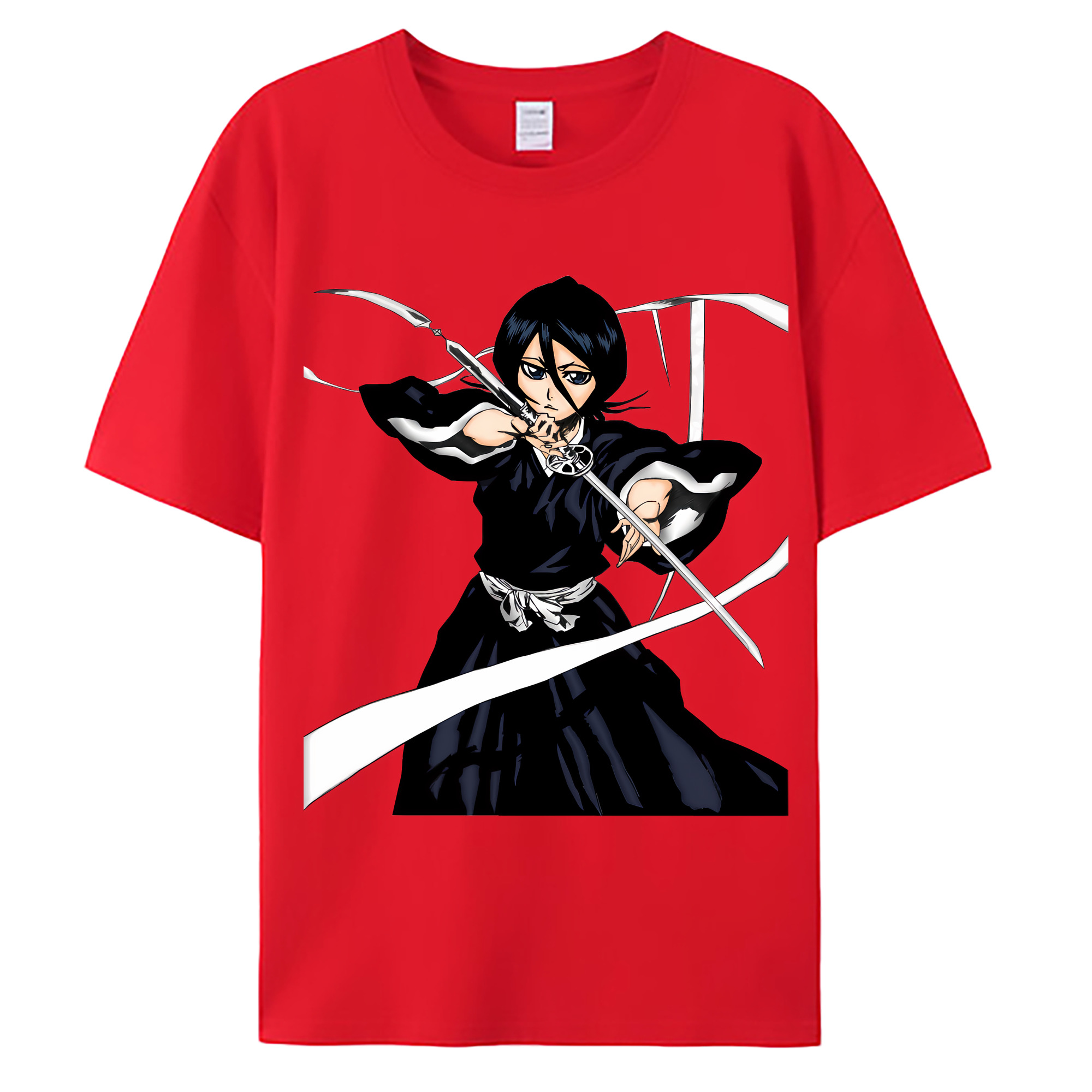 （画像用） ブリーチ 朽木ルキア BLEACH Kuchiki Rukia 綿100％ メンズ半袖Tシャツ｜肌触りやわらか＆通気性