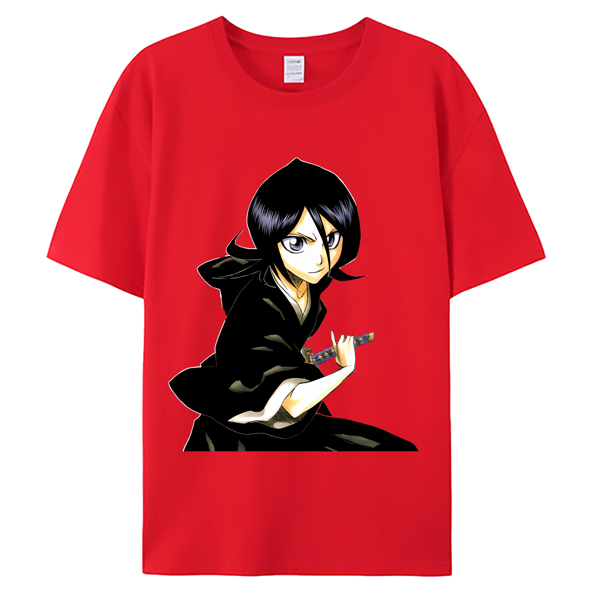 （画像用） ブリーチ 朽木ルキア BLEACH Kuchiki Rukia 綿100％ メンズ半袖Tシャツ｜肌触りやわらか＆通気性