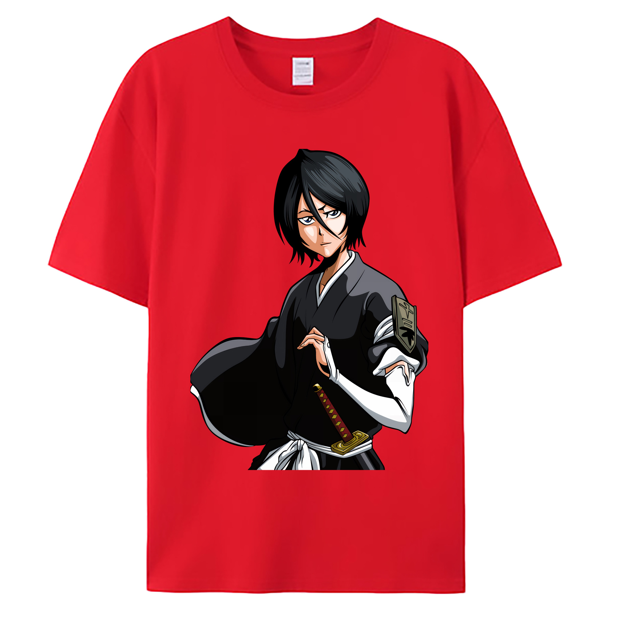 （画像用） ブリーチ 朽木ルキア BLEACH Kuchiki Rukia 綿100％ メンズ半袖Tシャツ｜肌触りやわらか＆通気性