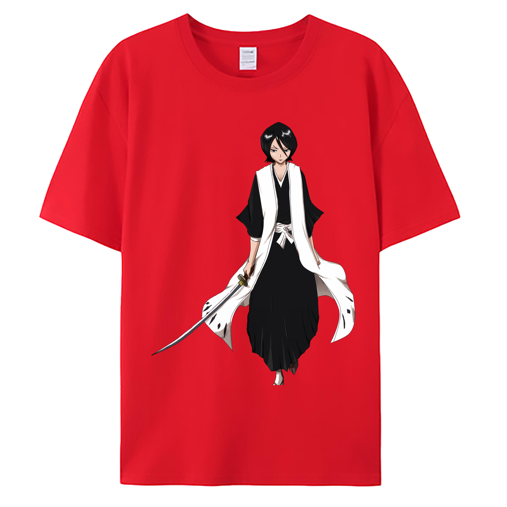 （画像用） ブリーチ 朽木ルキア BLEACH Kuchiki Rukia 綿100％ メンズ半袖Tシャツ｜肌触りやわらか＆通気性