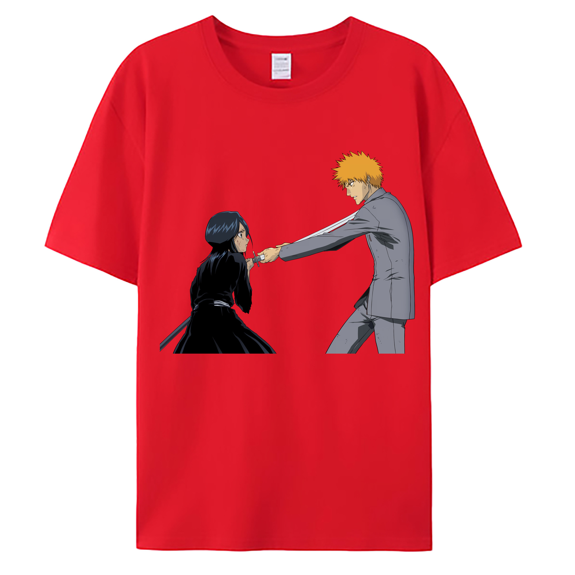 （画像用） ブリーチ 朽木ルキア BLEACH Kuchiki Rukia 綿100％ メンズ半袖Tシャツ｜肌触りやわらか＆通気性
