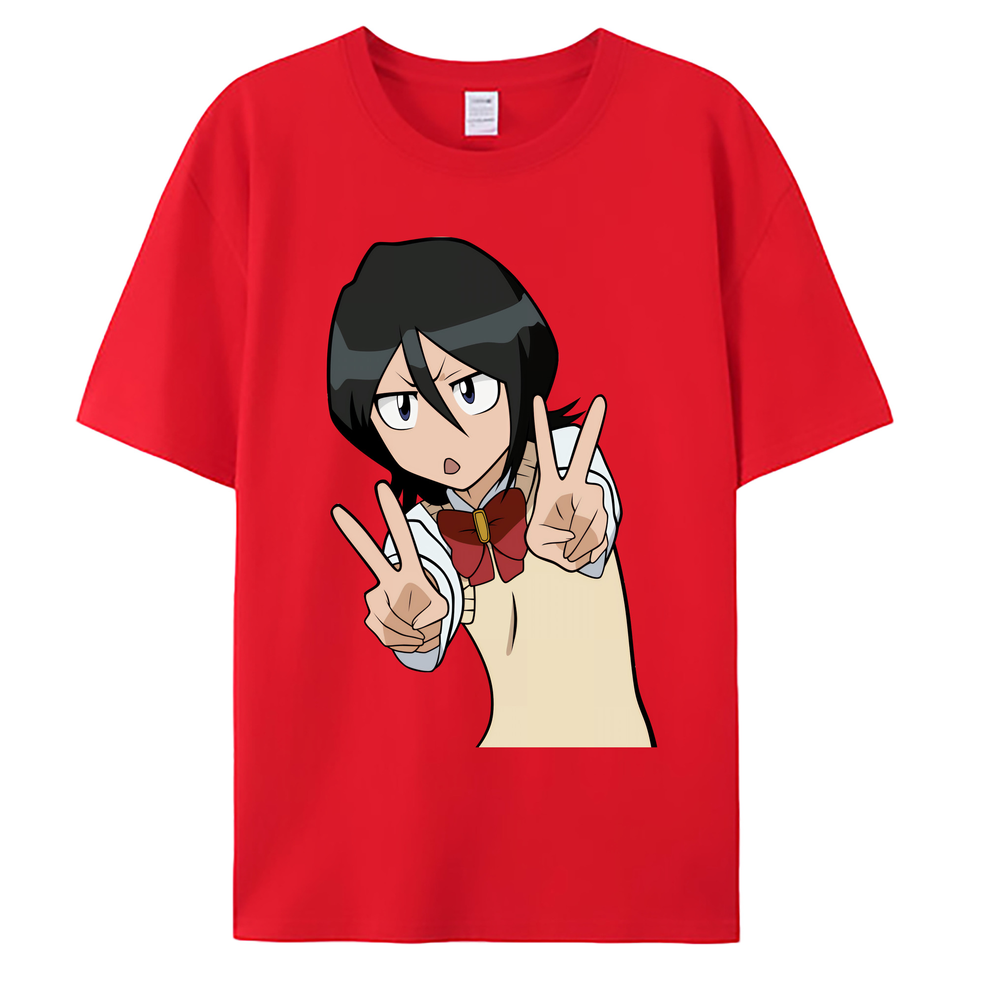 （画像用） ブリーチ 朽木ルキア BLEACH Kuchiki Rukia 綿100％ メンズ半袖Tシャツ｜肌触りやわらか＆通気性