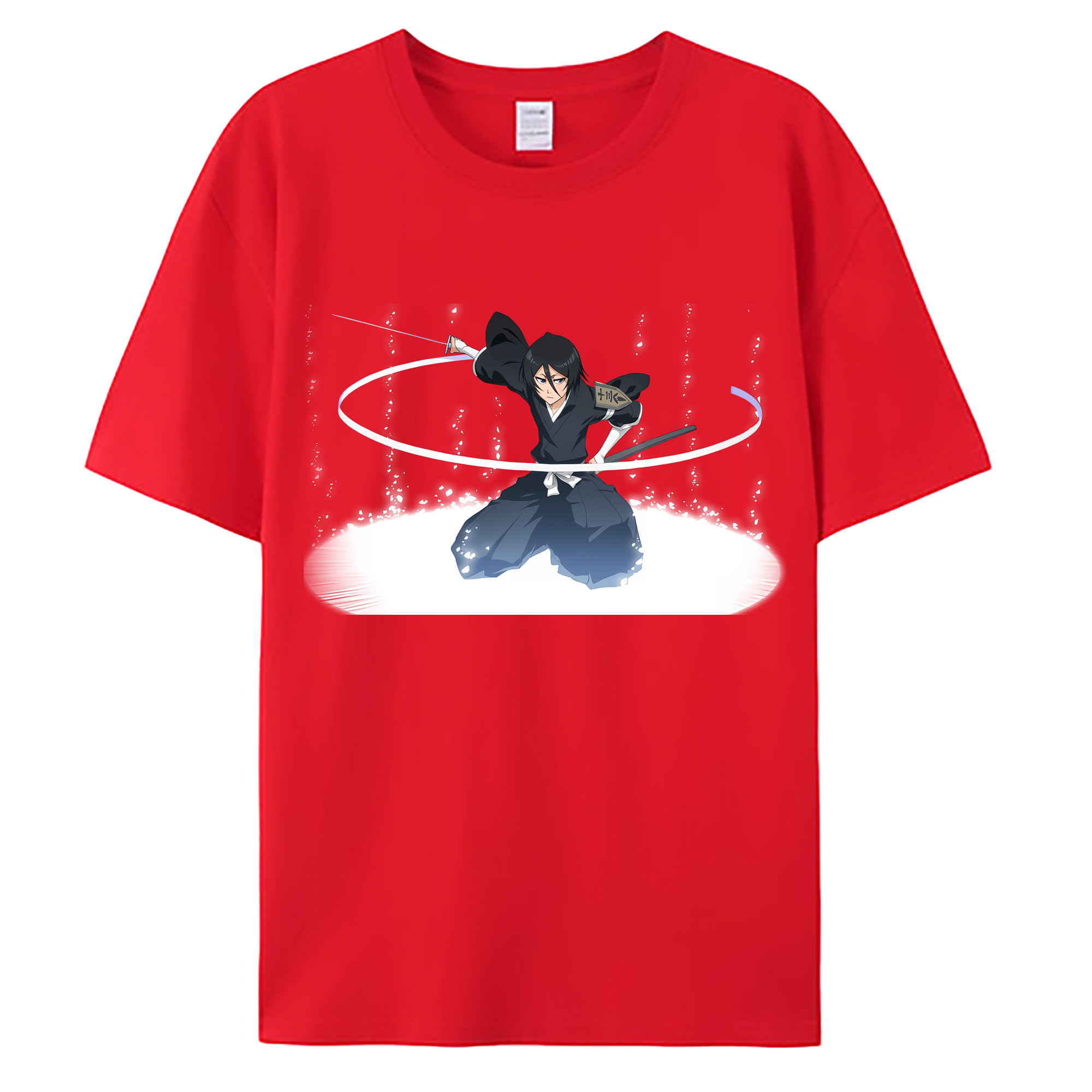 （画像用） ブリーチ 朽木ルキア BLEACH Kuchiki Rukia 綿100％ メンズ半袖Tシャツ｜肌触りやわらか＆通気性