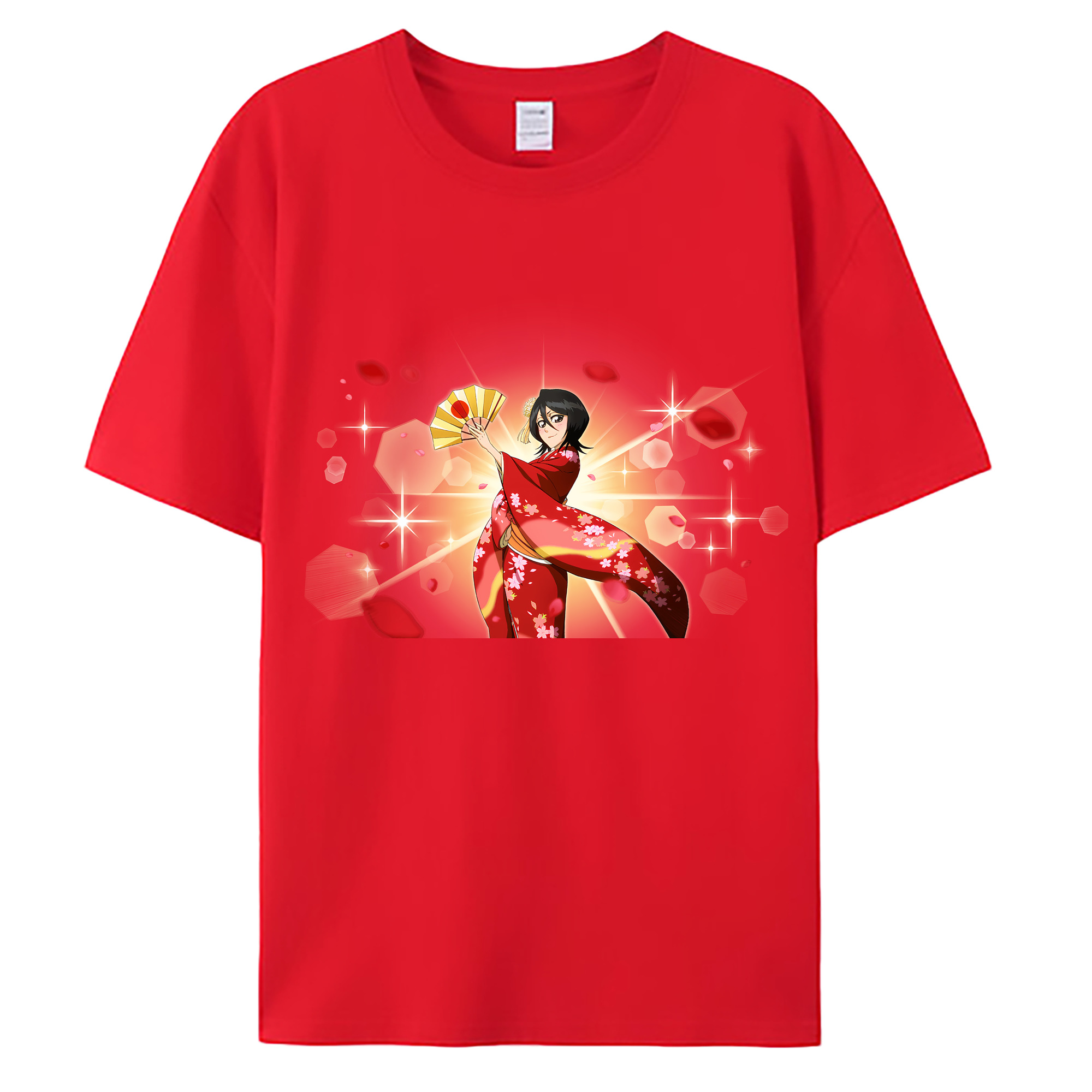 （画像用） ブリーチ 朽木ルキア BLEACH Kuchiki Rukia 綿100％ メンズ半袖Tシャツ｜肌触りやわらか＆通気性