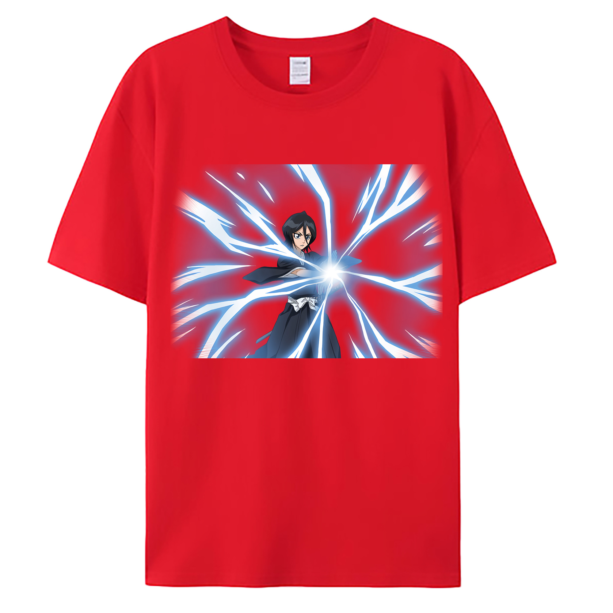 （画像用） ブリーチ 朽木ルキア BLEACH Kuchiki Rukia 綿100％ メンズ半袖Tシャツ｜肌触りやわらか＆通気性
