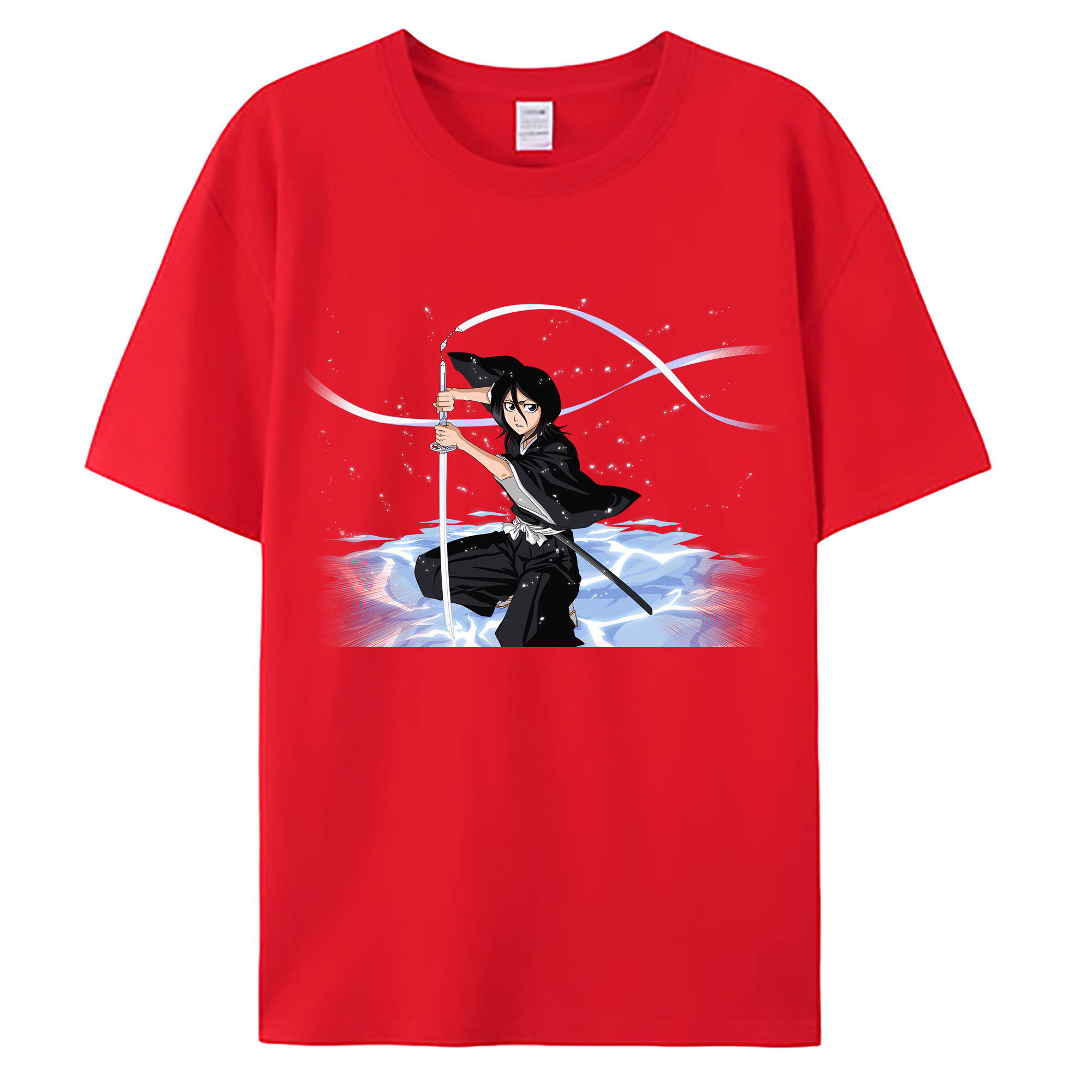 （画像用） ブリーチ 朽木ルキア BLEACH Kuchiki Rukia 綿100％ メンズ半袖Tシャツ｜肌触りやわらか＆通気性