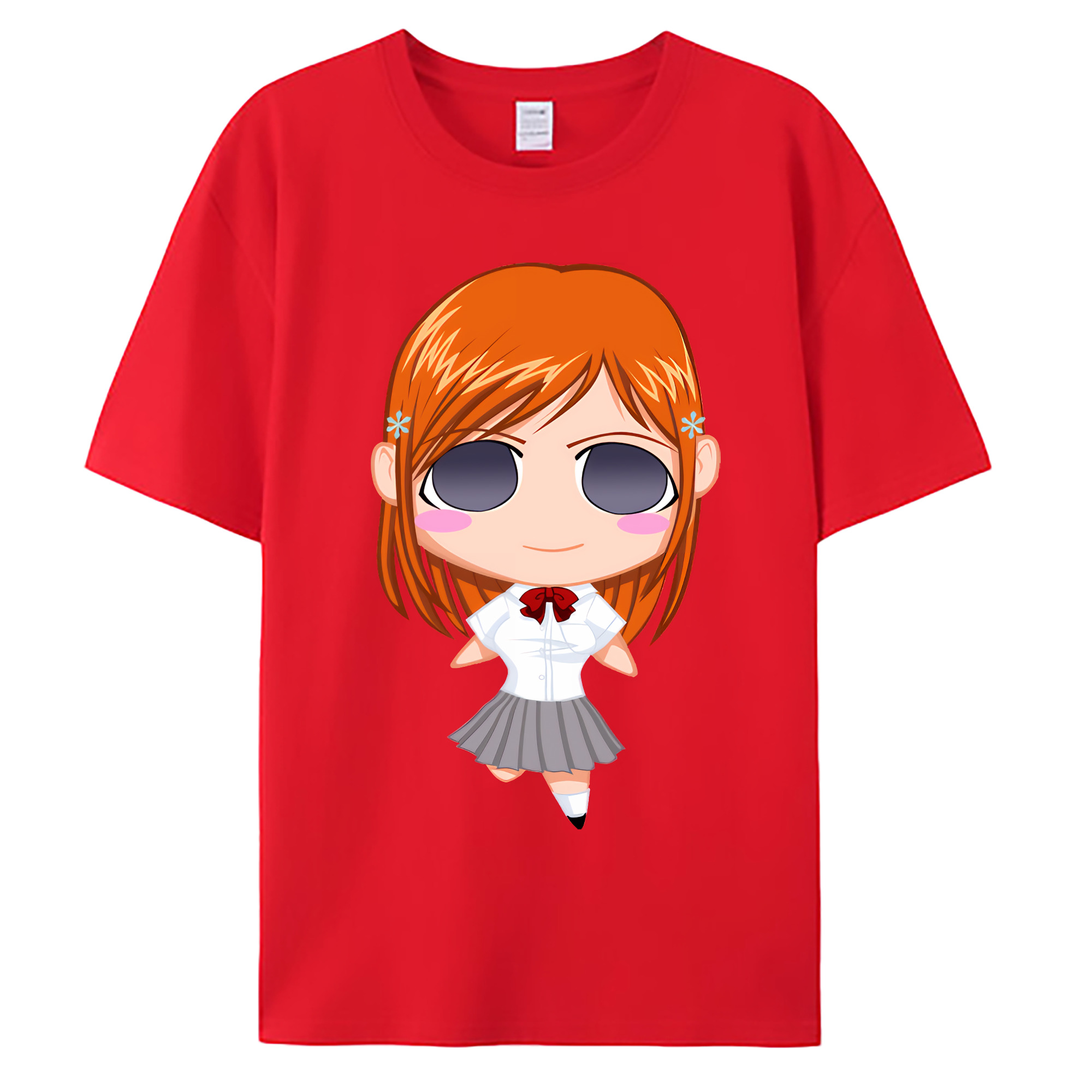 （画像用） ブリーチ 井上織姫（いのうえおりひめ） BLEACH Inoue Orihime 綿100％ メンズ半袖Tシャツ｜肌触りやわらか＆通気性