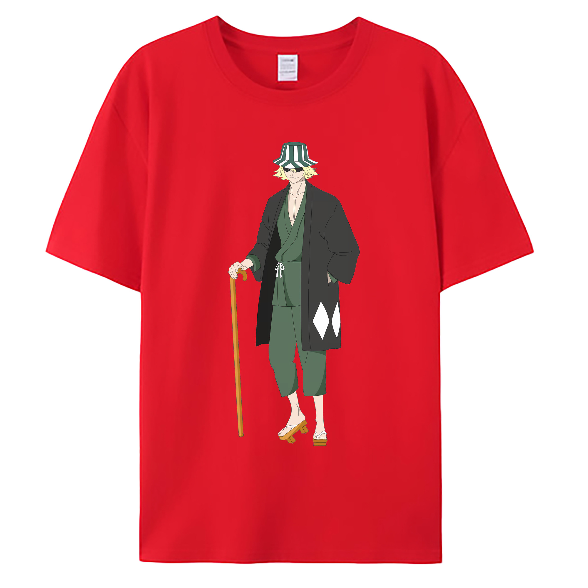 （画像用） "ブリーチ 浦原 喜助（うらはら きすけ） BLEACH Urahara Kisuke " 綿100％ メンズ半袖Tシャツ｜肌触りやわらか＆通気性