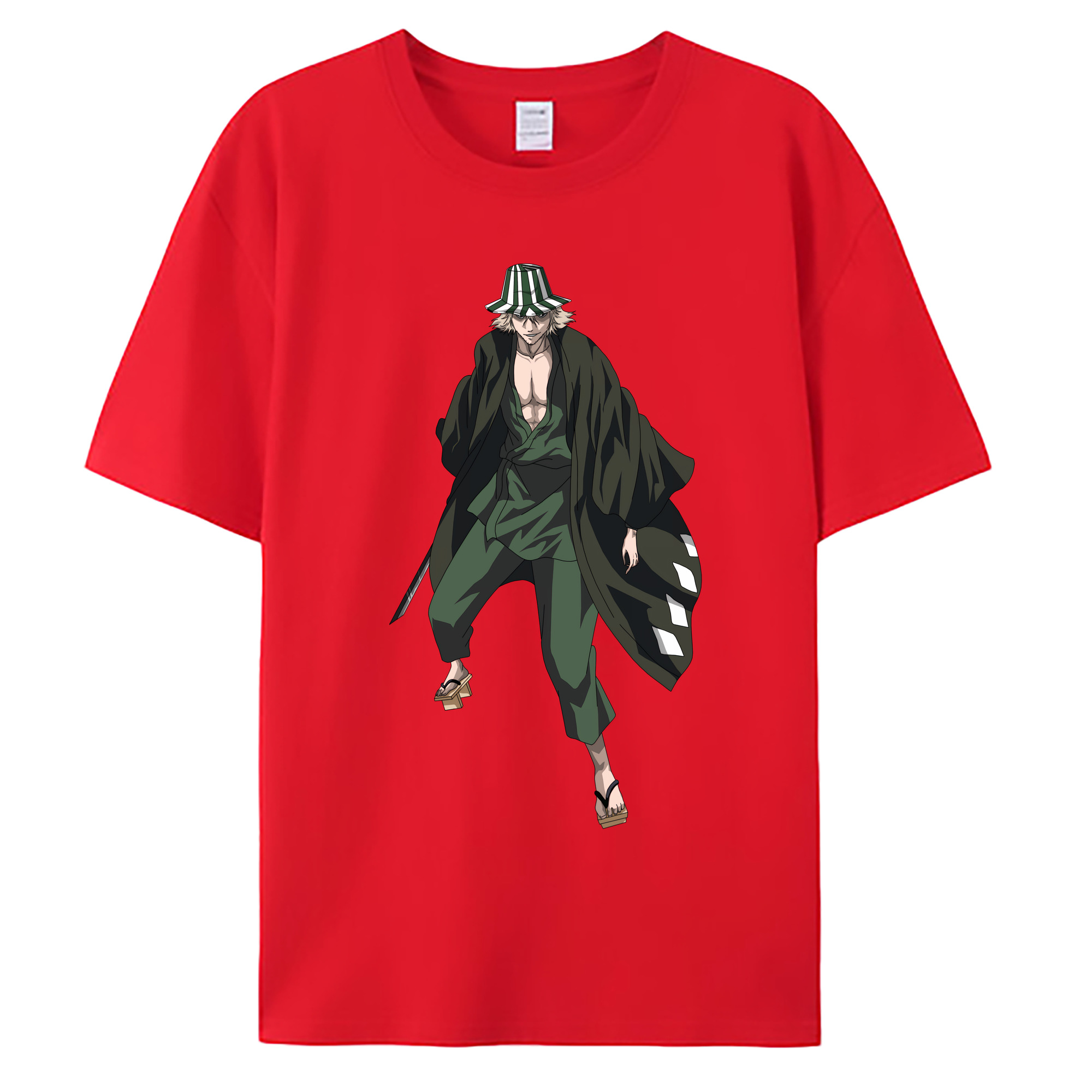 （画像用） "ブリーチ 浦原 喜助（うらはら きすけ） BLEACH Urahara Kisuke " 綿100％ メンズ半袖Tシャツ｜肌触りやわらか＆通気性