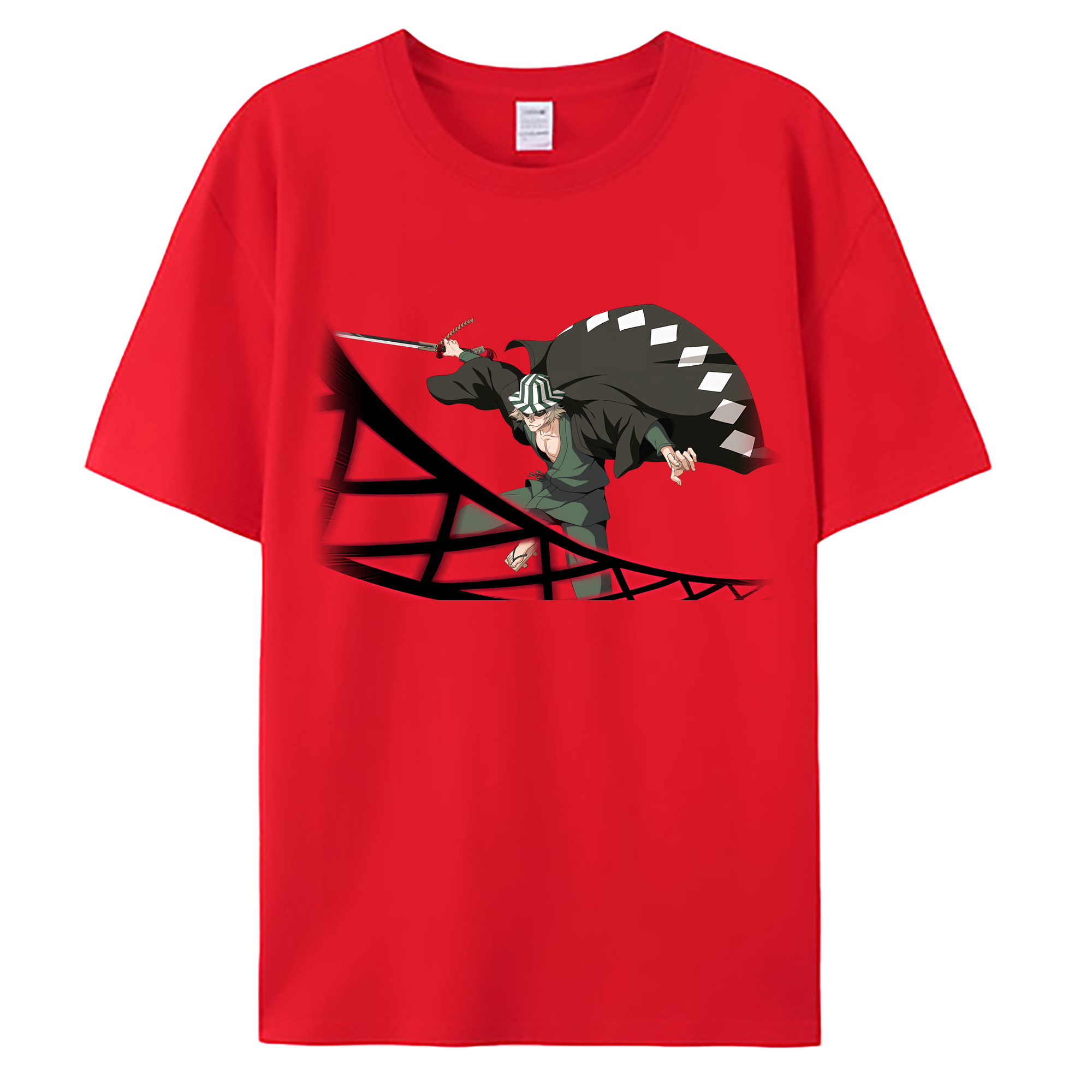 （画像用） "ブリーチ 浦原 喜助（うらはら きすけ） BLEACH Urahara Kisuke " 綿100％ メンズ半袖Tシャツ｜肌触りやわらか＆通気性