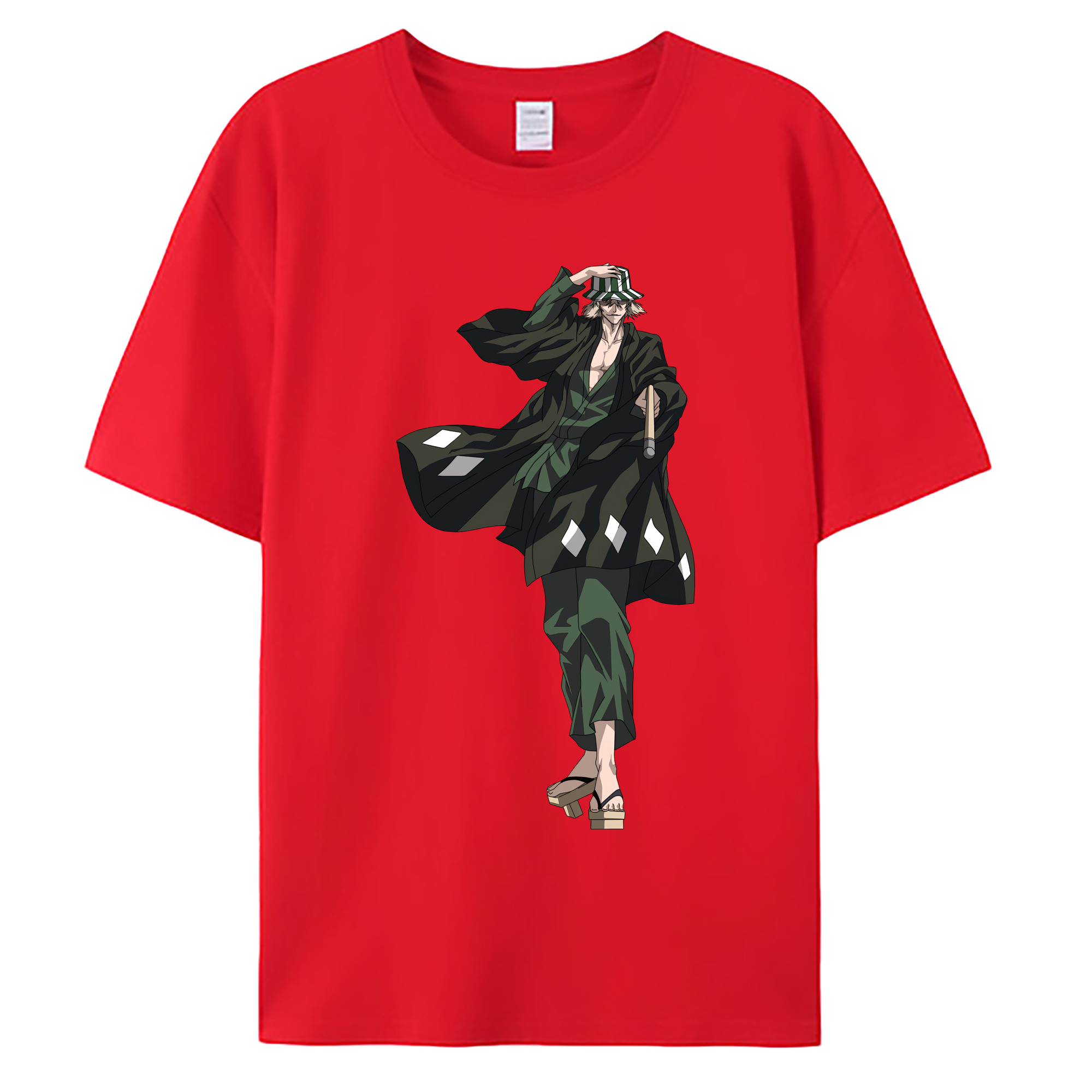 （画像用） "ブリーチ 浦原 喜助（うらはら きすけ） BLEACH Urahara Kisuke " 綿100％ メンズ半袖Tシャツ｜肌触りやわらか＆通気性