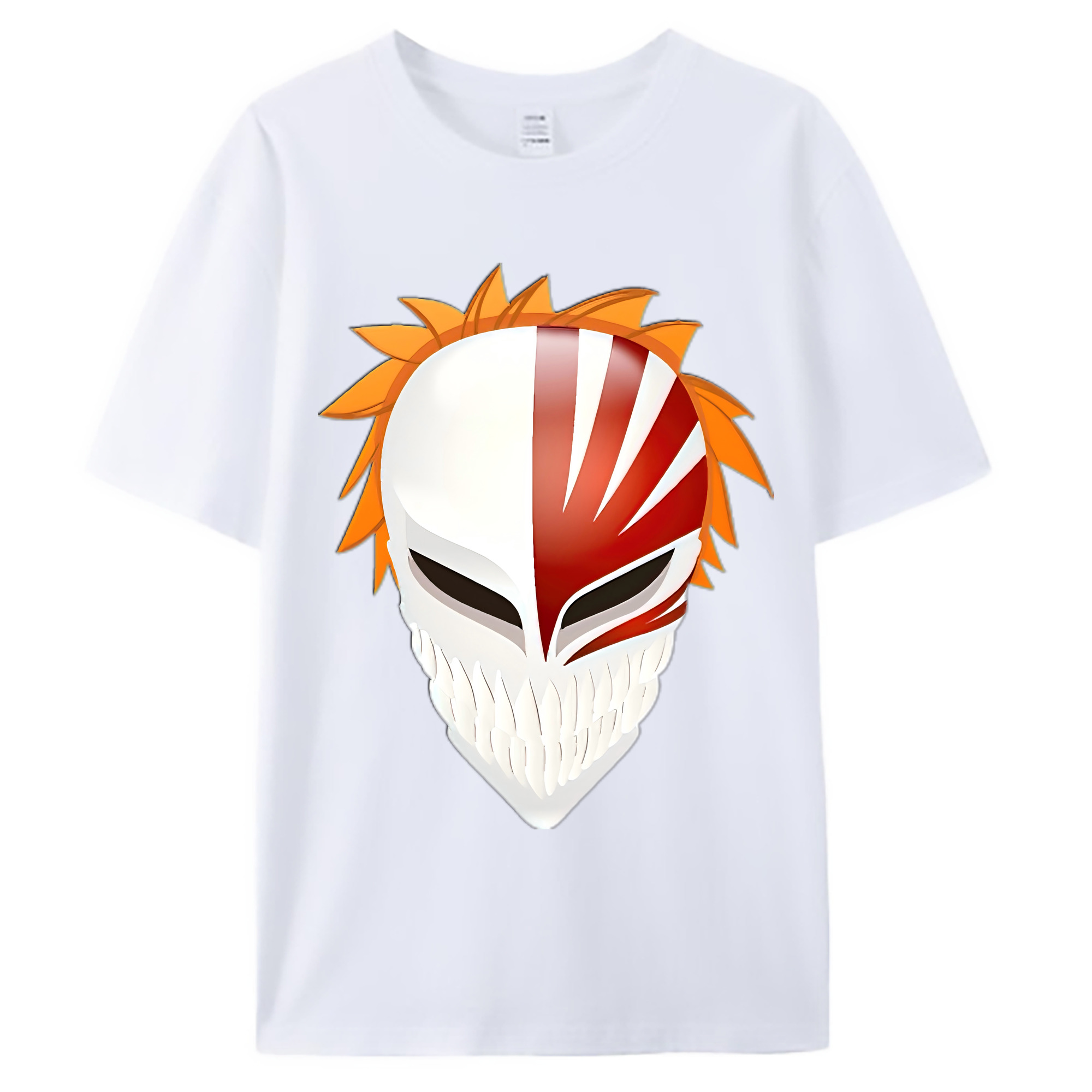 （画像用） ブリーチ 黒崎一護（くろさき いちご）BLEACH Kurosaki Ichigo 綿100％ メンズ半袖Tシャツ｜肌触りやわらか＆通気性