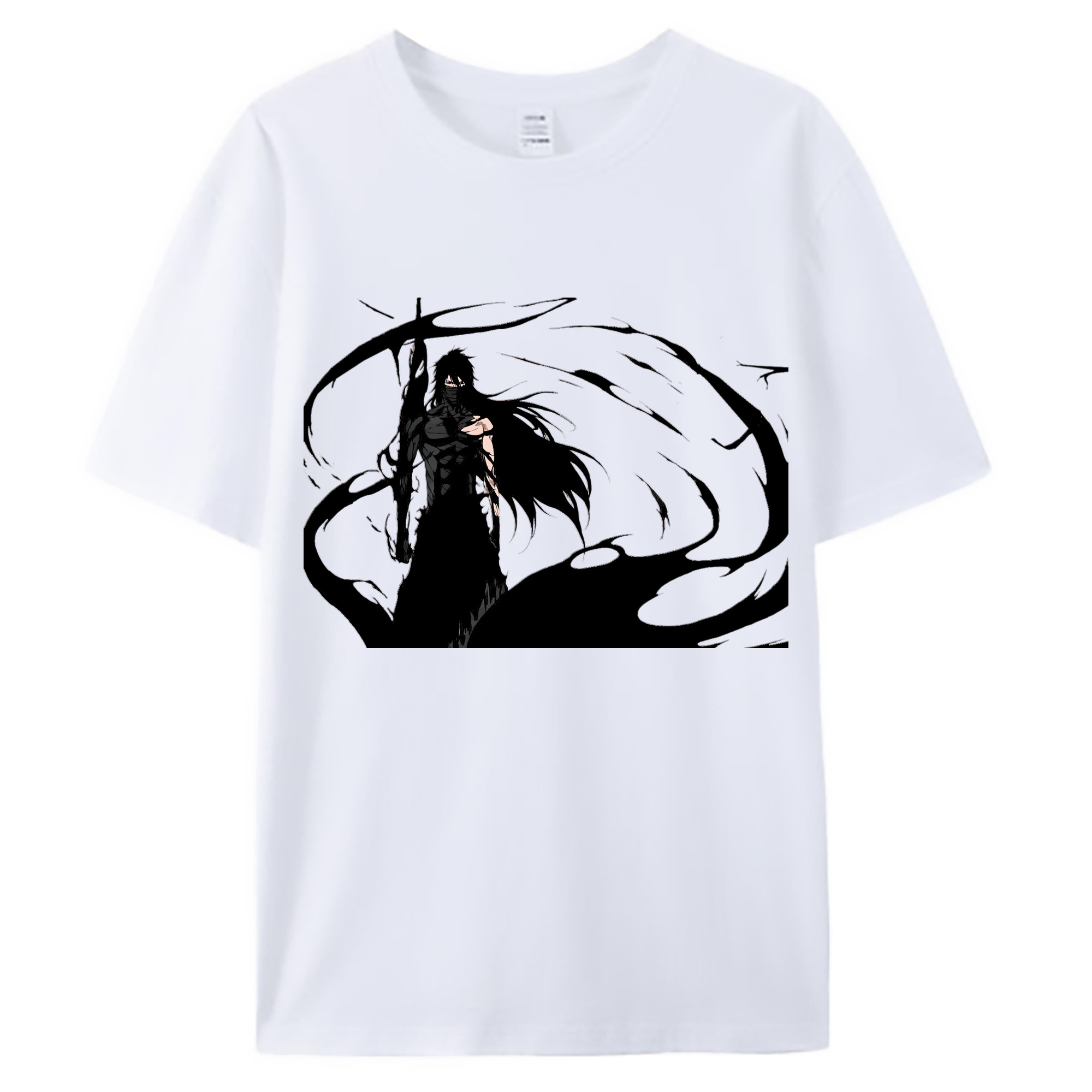 （画像用） ブリーチ 黒崎一護（くろさき いちご）BLEACH Kurosaki Ichigo 綿100％ メンズ半袖Tシャツ｜肌触りやわらか＆通気性
