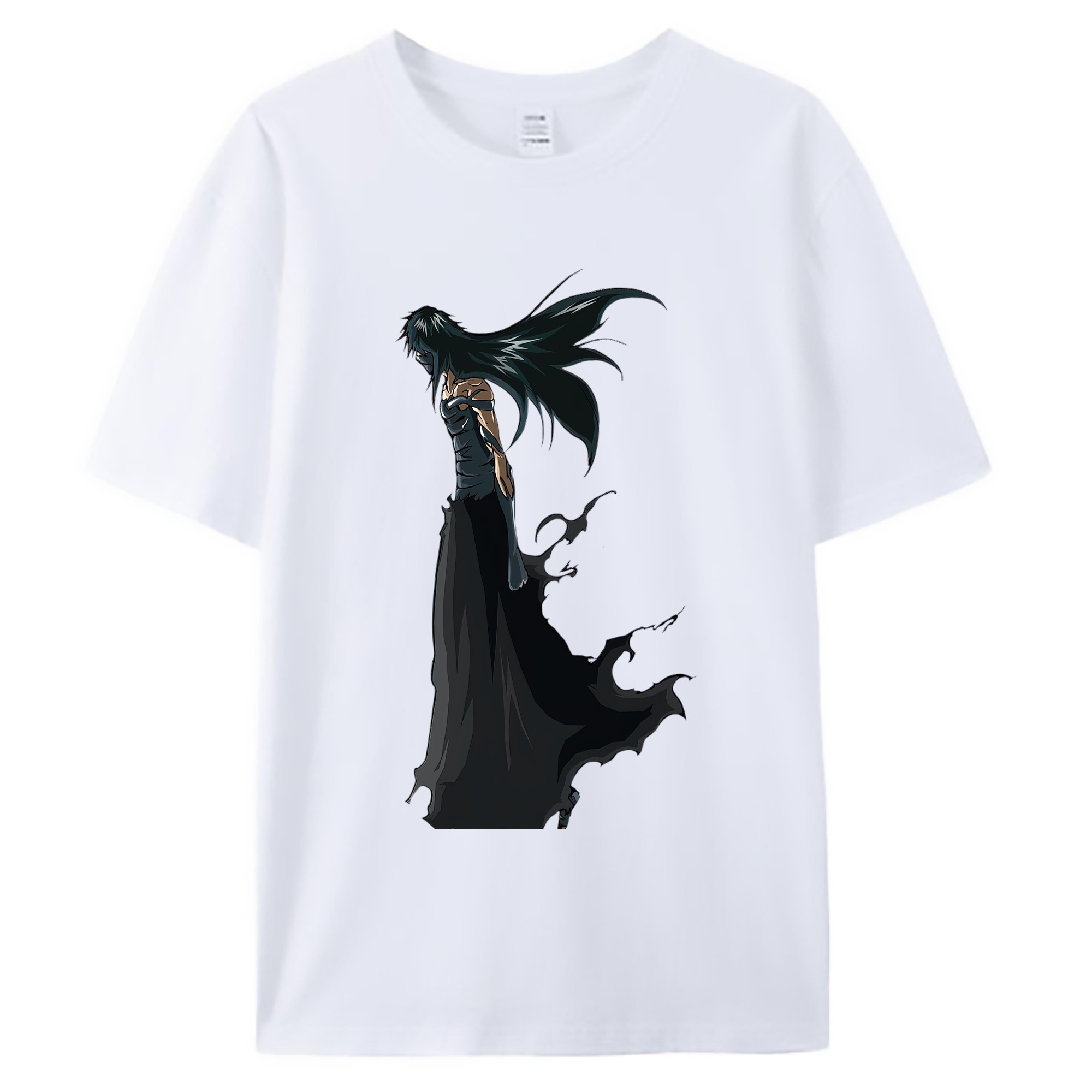 （画像用） ブリーチ 黒崎一護（くろさき いちご）BLEACH Kurosaki Ichigo 綿100％ メンズ半袖Tシャツ｜肌触りやわらか＆通気性