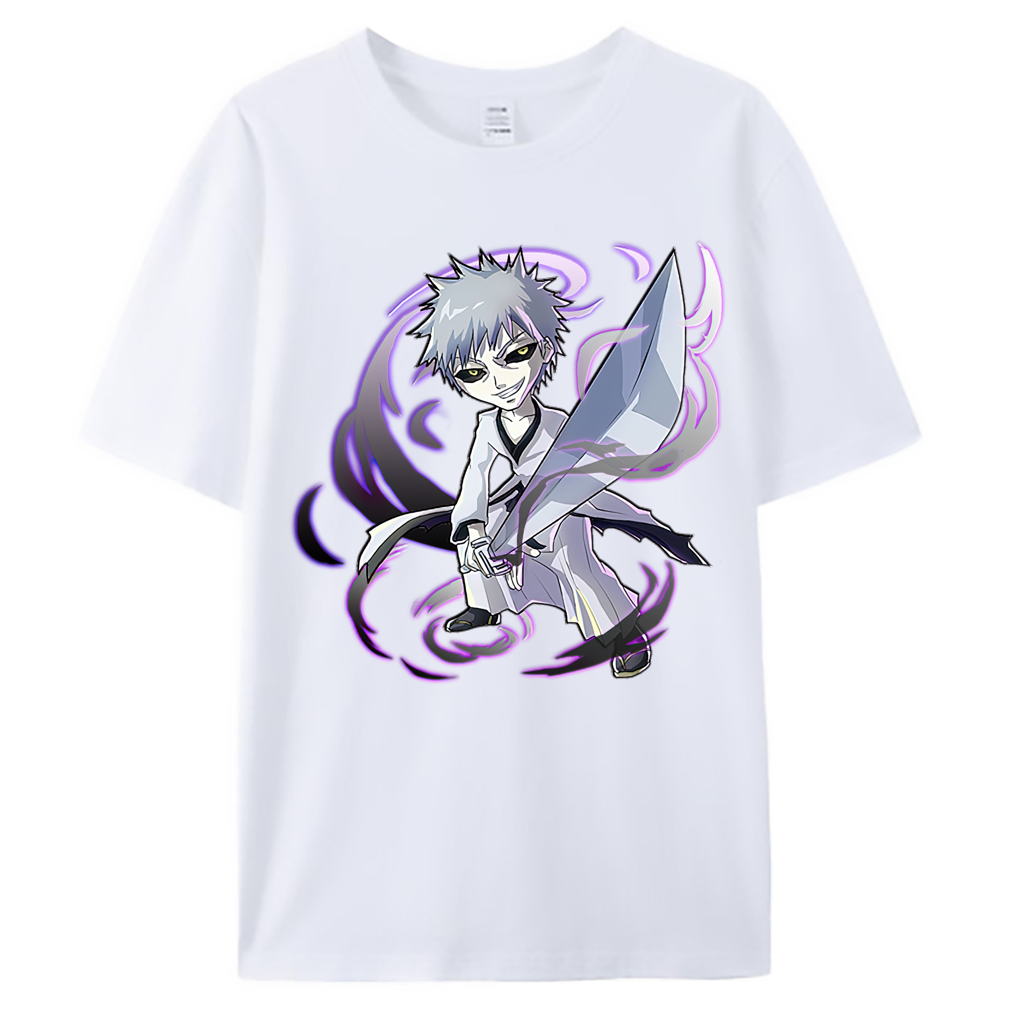 （画像用） ブリーチ 黒崎一護（くろさき いちご）BLEACH Kurosaki Ichigo 綿100％ メンズ半袖Tシャツ｜肌触りやわらか＆通気性