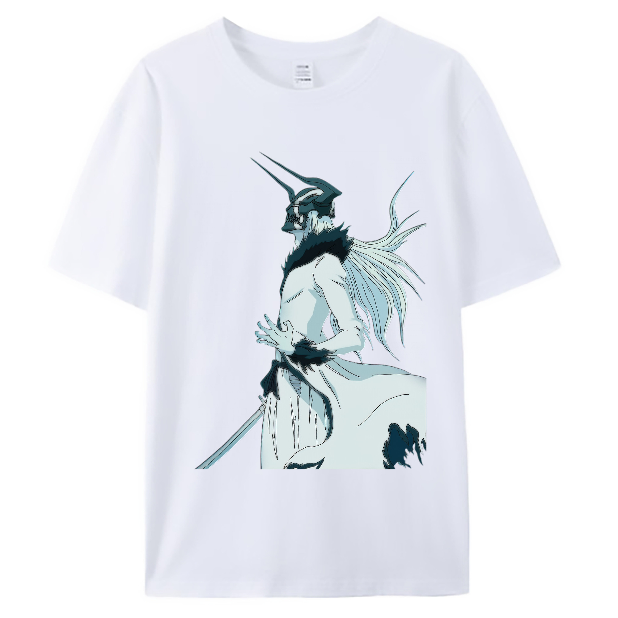 （画像用） ブリーチ 黒崎一護（くろさき いちご）BLEACH Kurosaki Ichigo 綿100％ メンズ半袖Tシャツ｜肌触りやわらか＆通気性