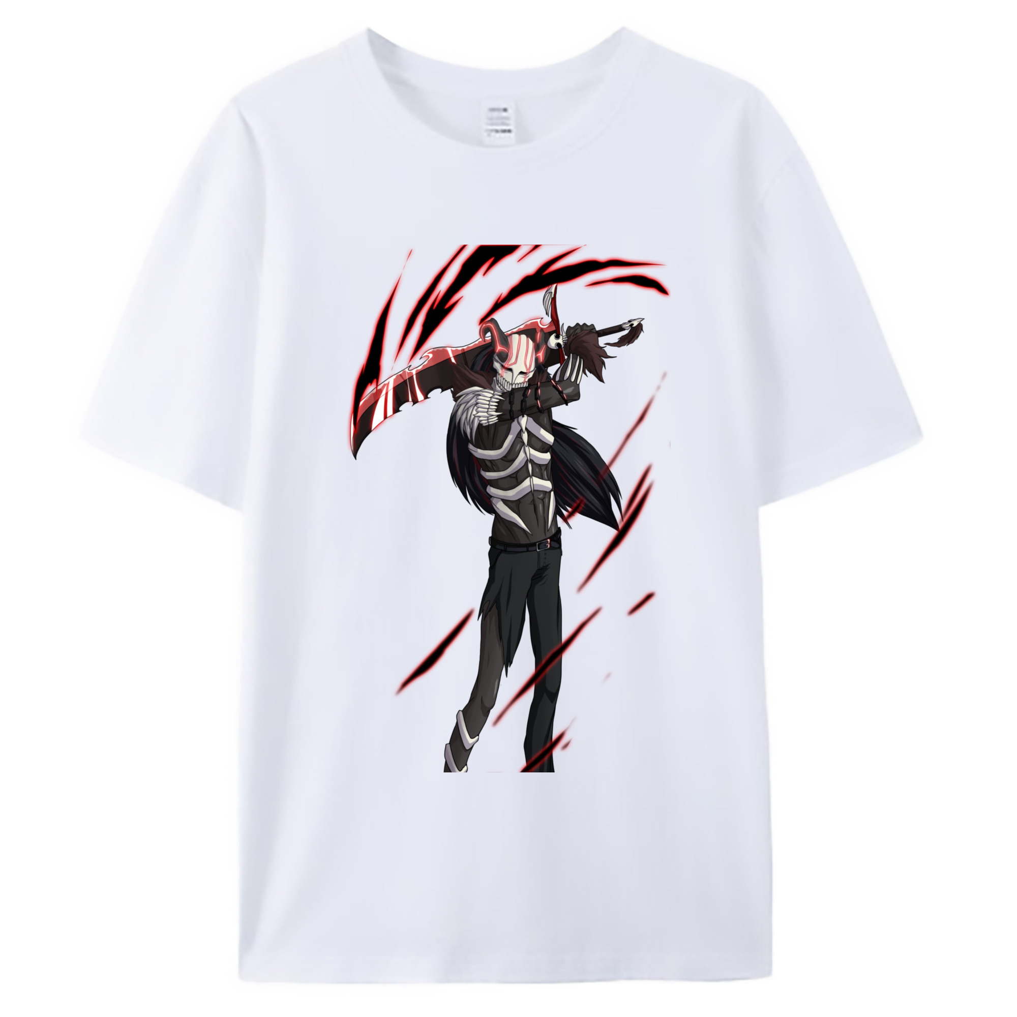 （画像用） ブリーチ 黒崎一護（くろさき いちご）BLEACH Kurosaki Ichigo 綿100％ メンズ半袖Tシャツ｜肌触りやわらか＆通気性