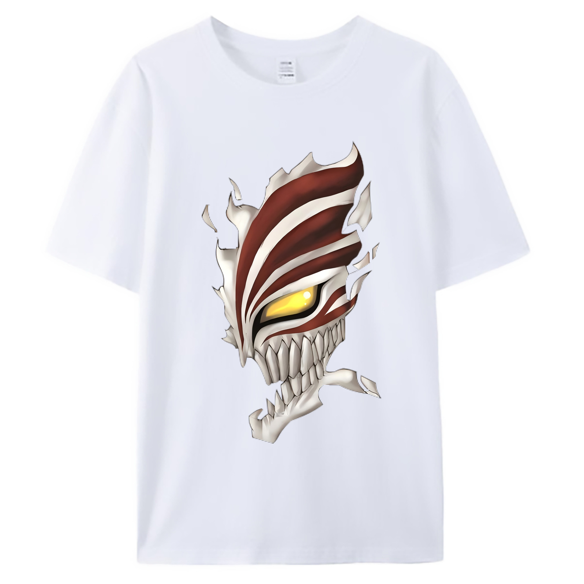 （画像用） ブリーチ 黒崎一護（くろさき いちご）BLEACH Kurosaki Ichigo 綿100％ メンズ半袖Tシャツ｜肌触りやわらか＆通気性