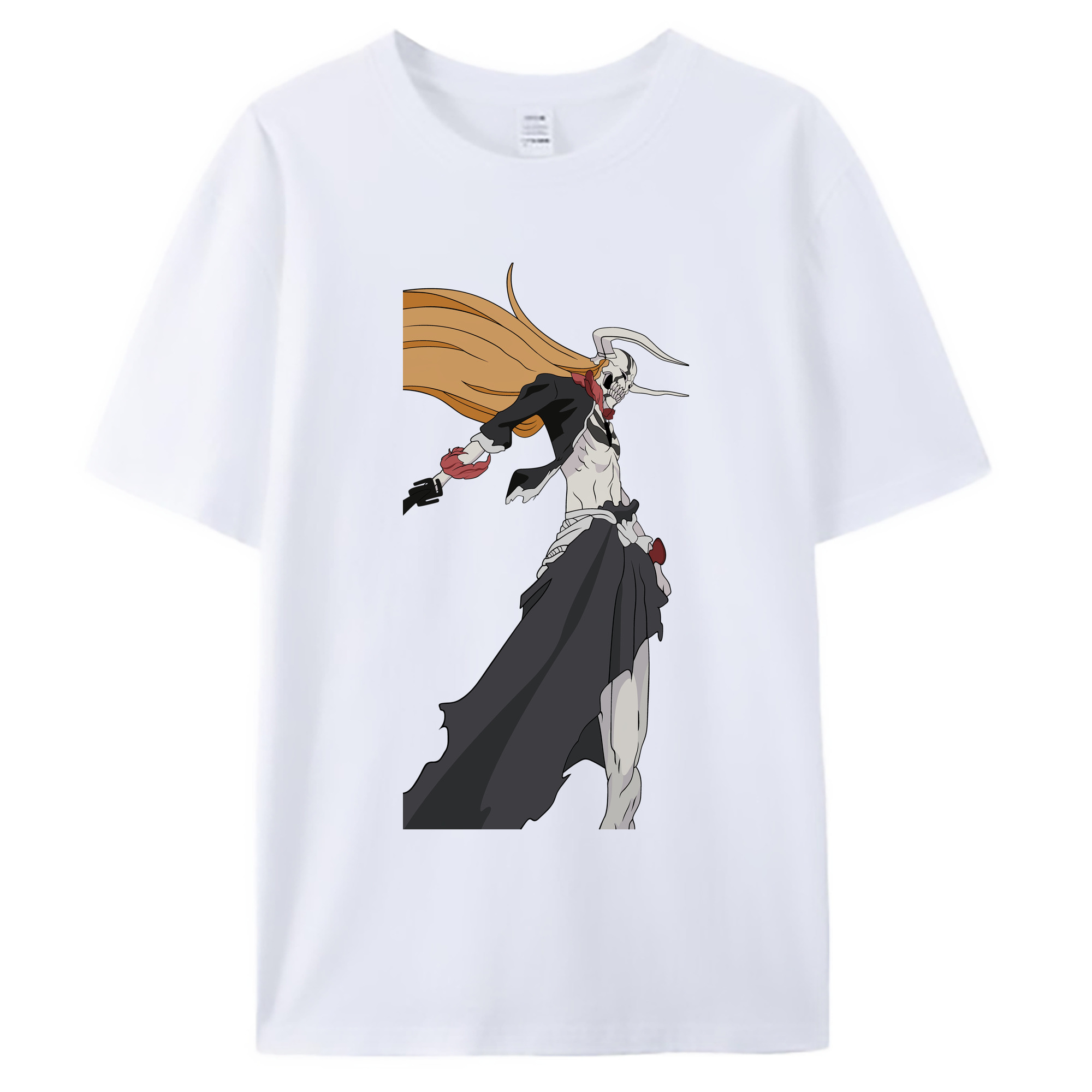 （画像用） ブリーチ 黒崎一護（くろさき いちご）BLEACH Kurosaki Ichigo 綿100％ メンズ半袖Tシャツ｜肌触りやわらか＆通気性