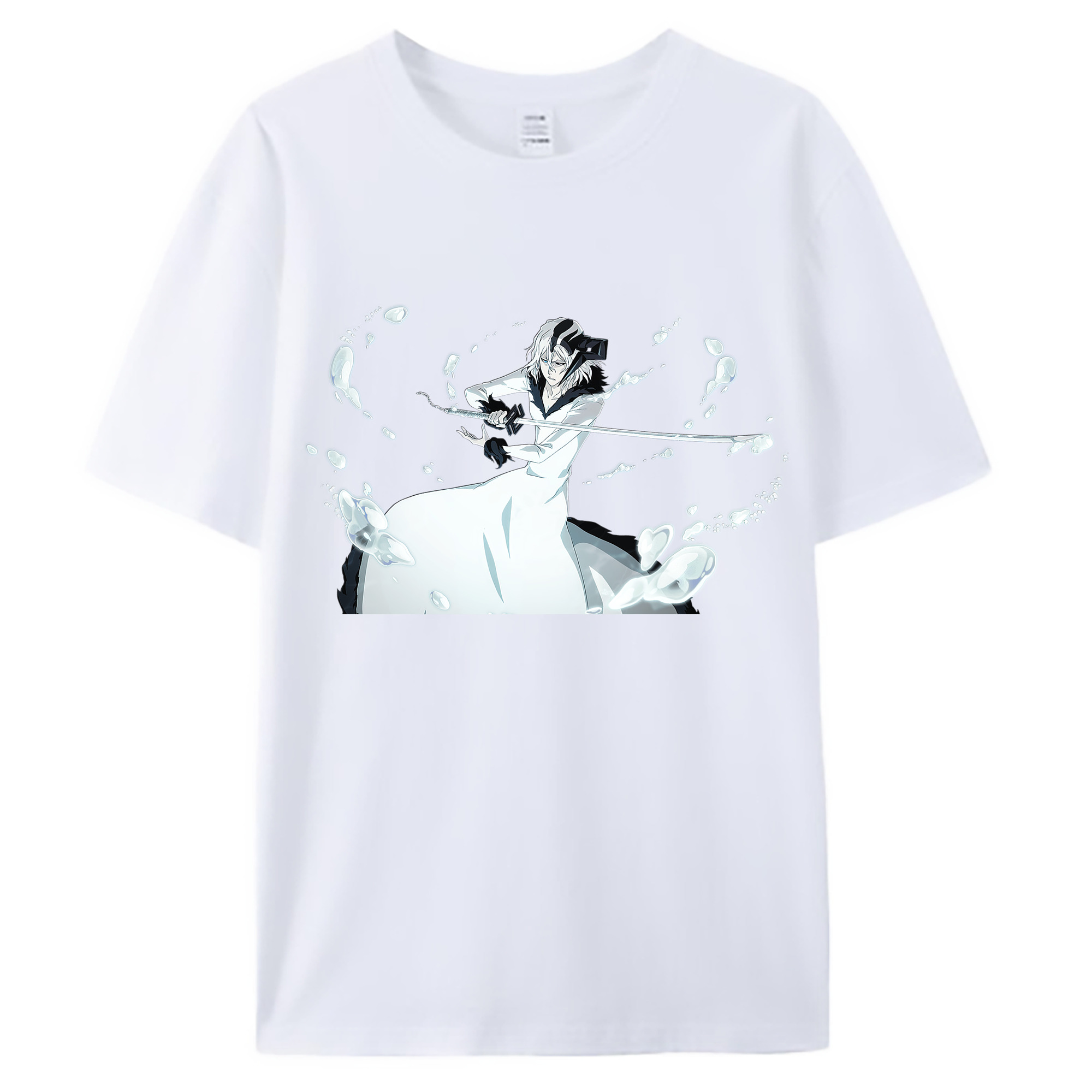 （画像用） ブリーチ 黒崎一護（くろさき いちご）BLEACH Kurosaki Ichigo 綿100％ メンズ半袖Tシャツ｜肌触りやわらか＆通気性