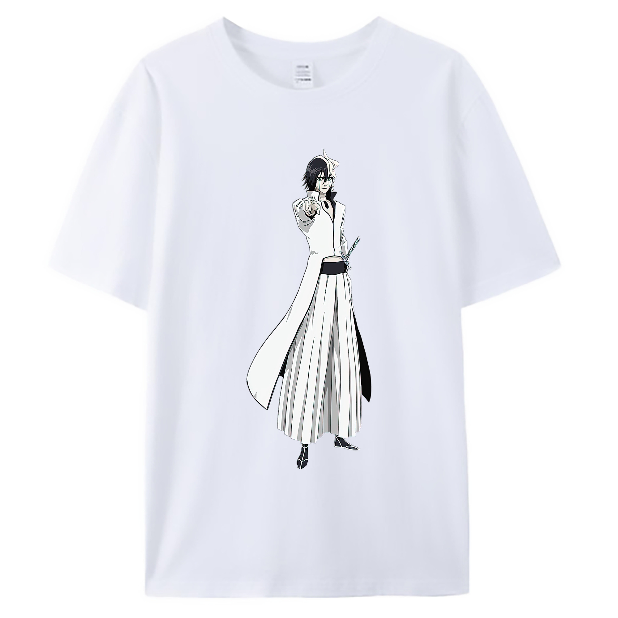 （画像用） ブリーチ ウルキオラ·シファー BLEACH Ulquiorra cifer 綿100％ メンズ半袖Tシャツ｜肌触りやわらか＆通気性
