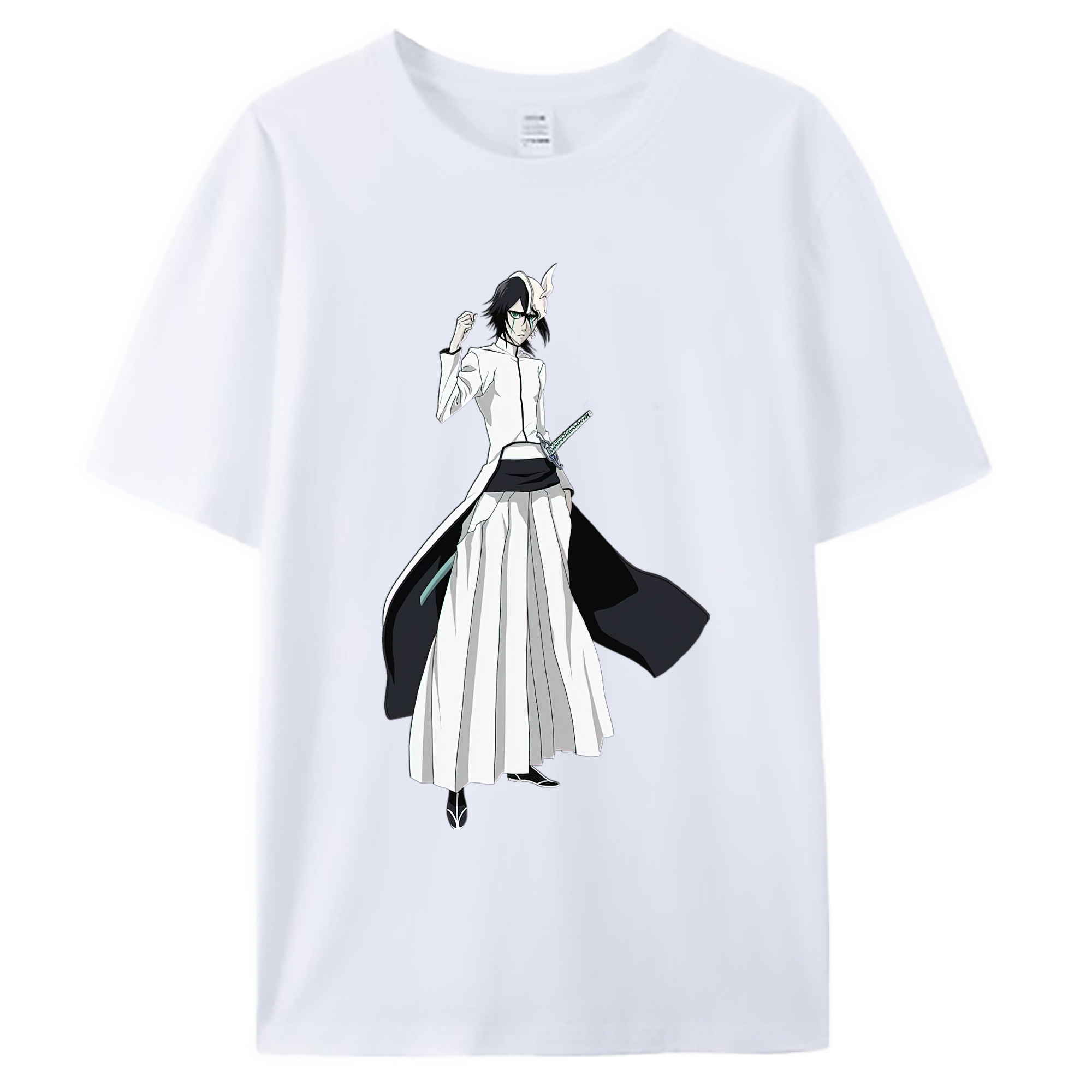 （画像用） ブリーチ ウルキオラ·シファー BLEACH Ulquiorra cifer 綿100％ メンズ半袖Tシャツ｜肌触りやわらか＆通気性