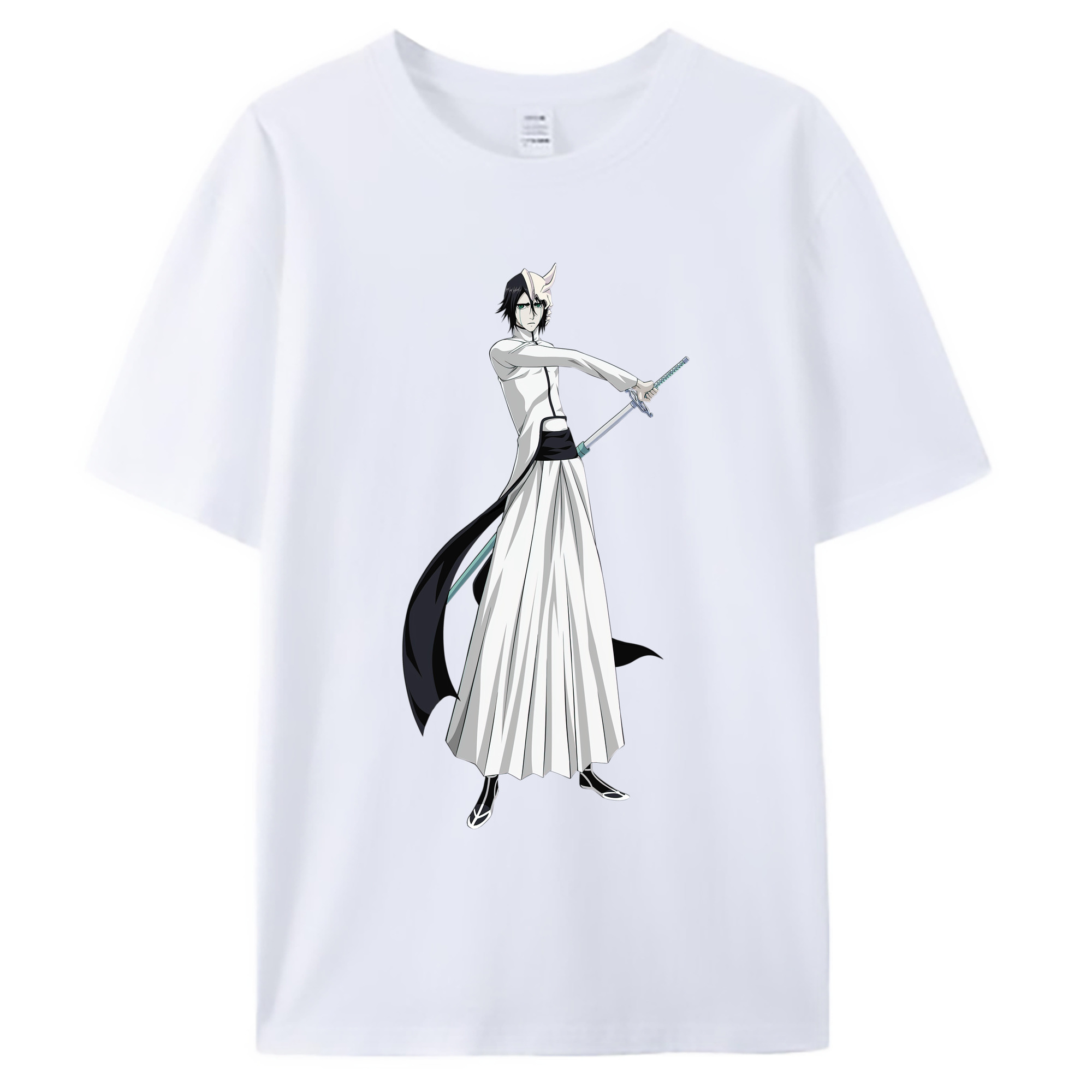 （画像用） ブリーチ ウルキオラ·シファー BLEACH Ulquiorra cifer 綿100％ メンズ半袖Tシャツ｜肌触りやわらか＆通気性