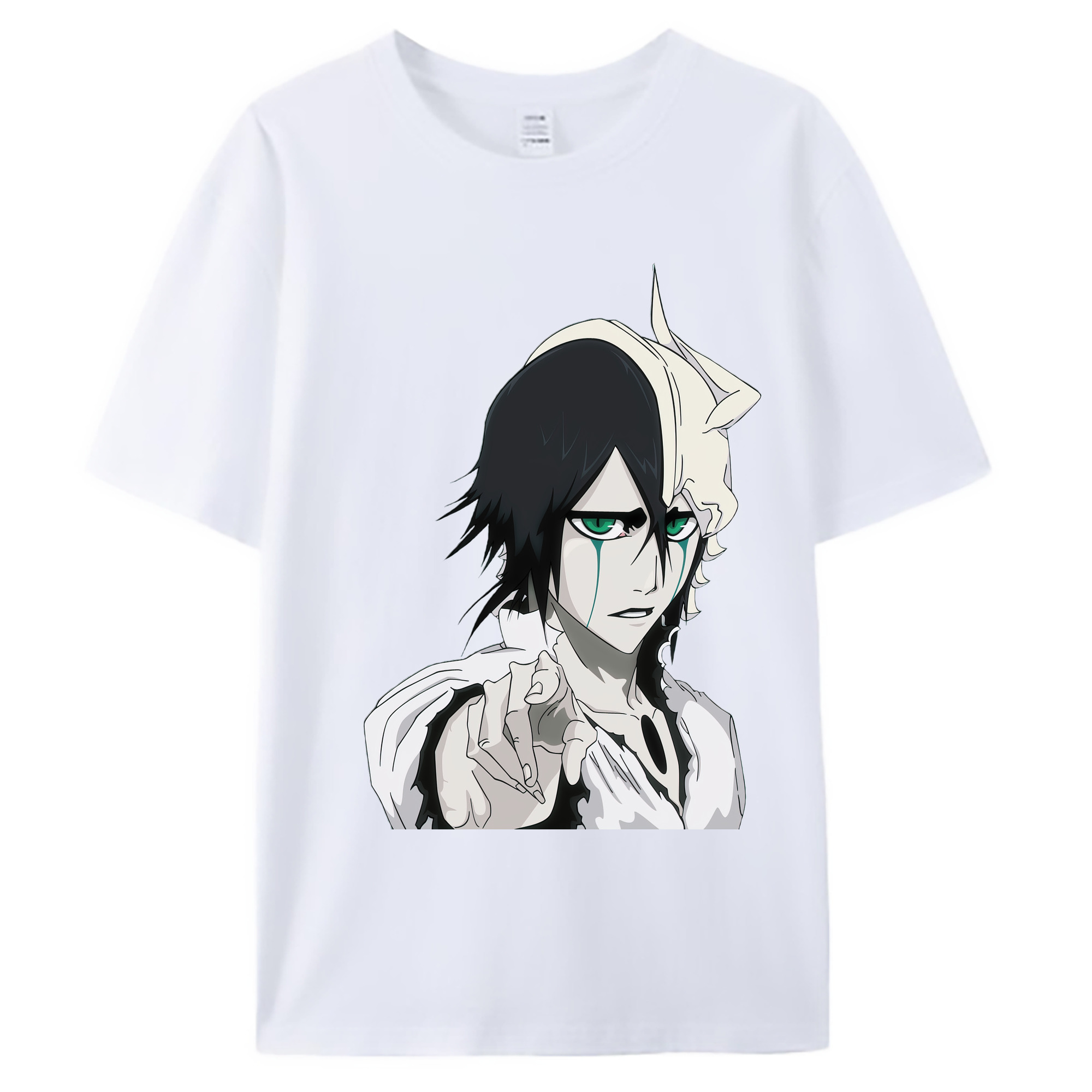 （画像用） ブリーチ ウルキオラ·シファー BLEACH Ulquiorra cifer 綿100％ メンズ半袖Tシャツ｜肌触りやわらか＆通気性