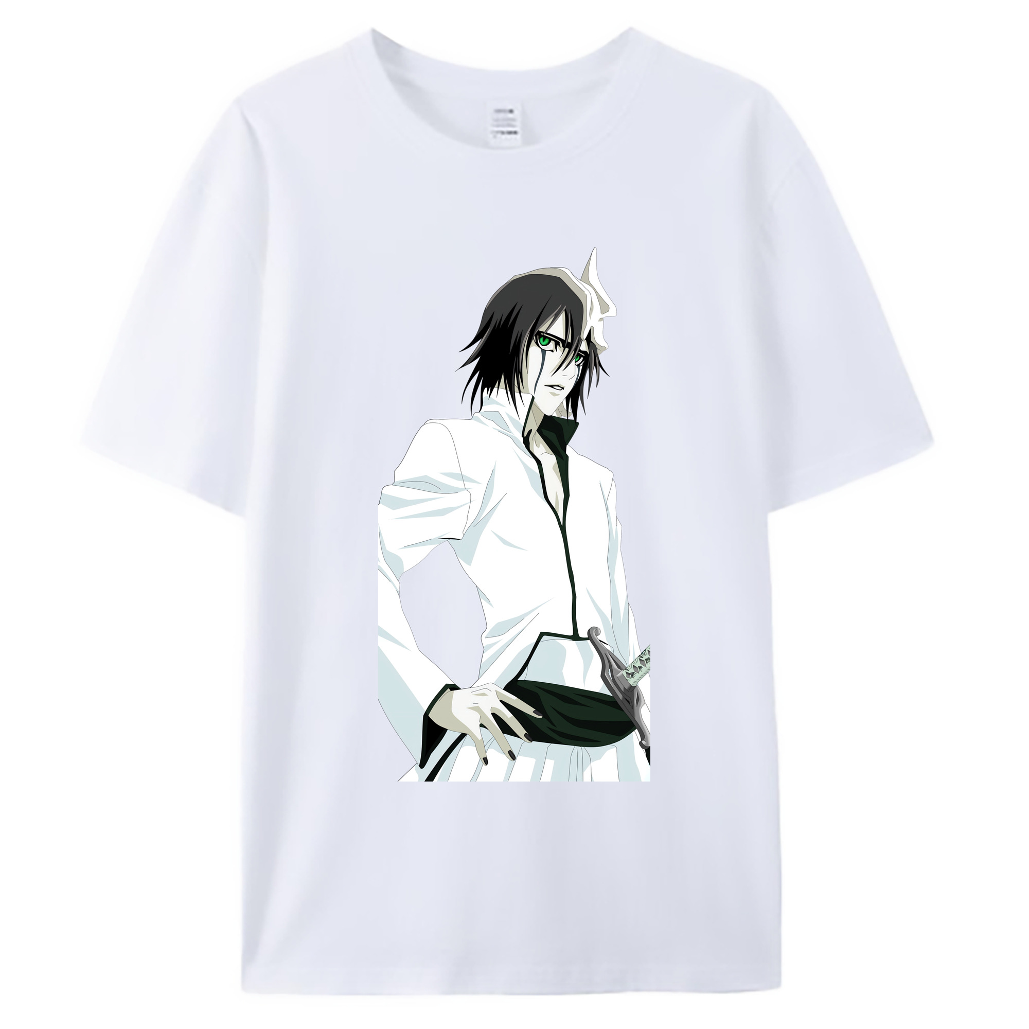 （画像用） ブリーチ ウルキオラ·シファー BLEACH Ulquiorra cifer 綿100％ メンズ半袖Tシャツ｜肌触りやわらか＆通気性