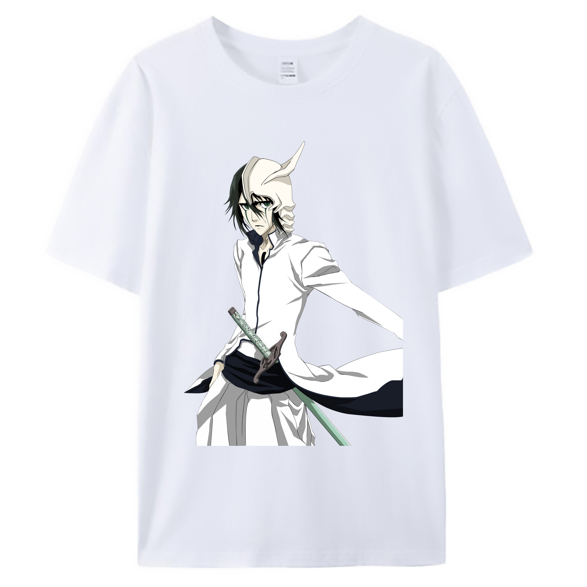 （画像用） ブリーチ ウルキオラ·シファー BLEACH Ulquiorra cifer 綿100％ メンズ半袖Tシャツ｜肌触りやわらか＆通気性