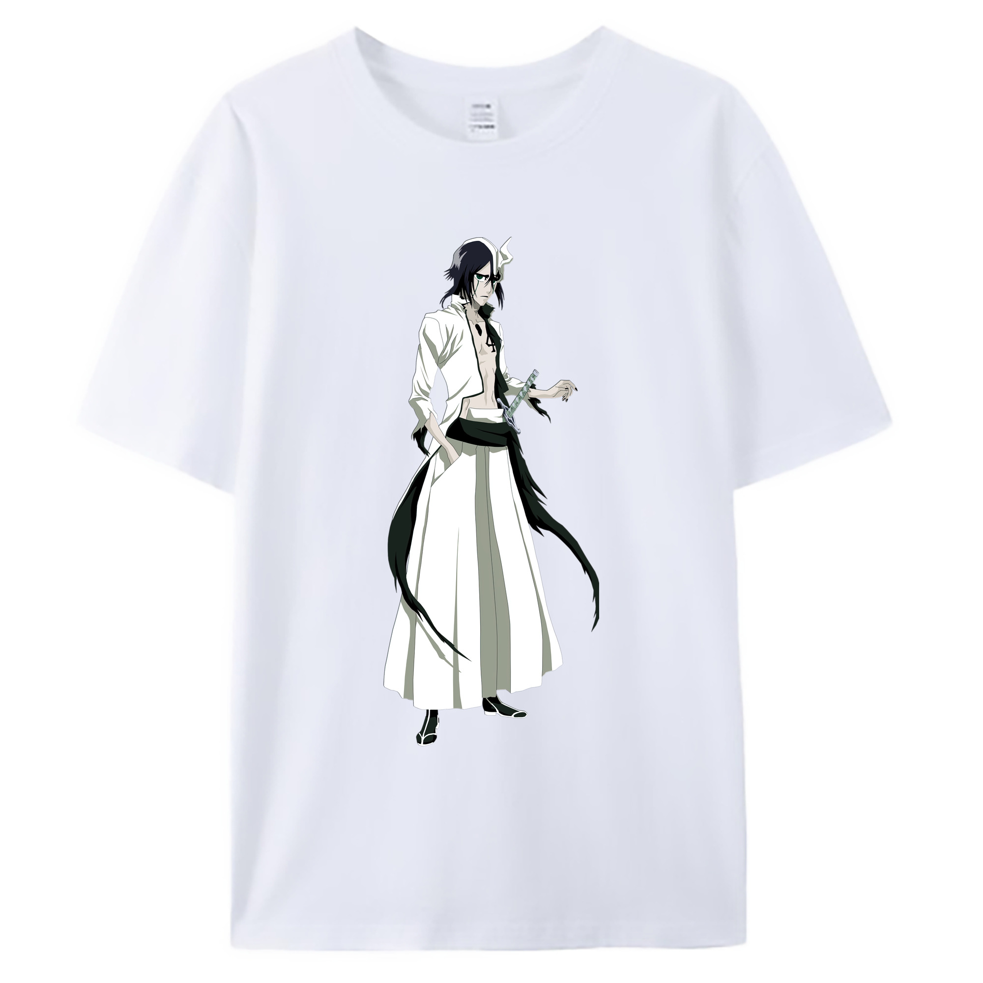（画像用） ブリーチ ウルキオラ·シファー BLEACH Ulquiorra cifer 綿100％ メンズ半袖Tシャツ｜肌触りやわらか＆通気性
