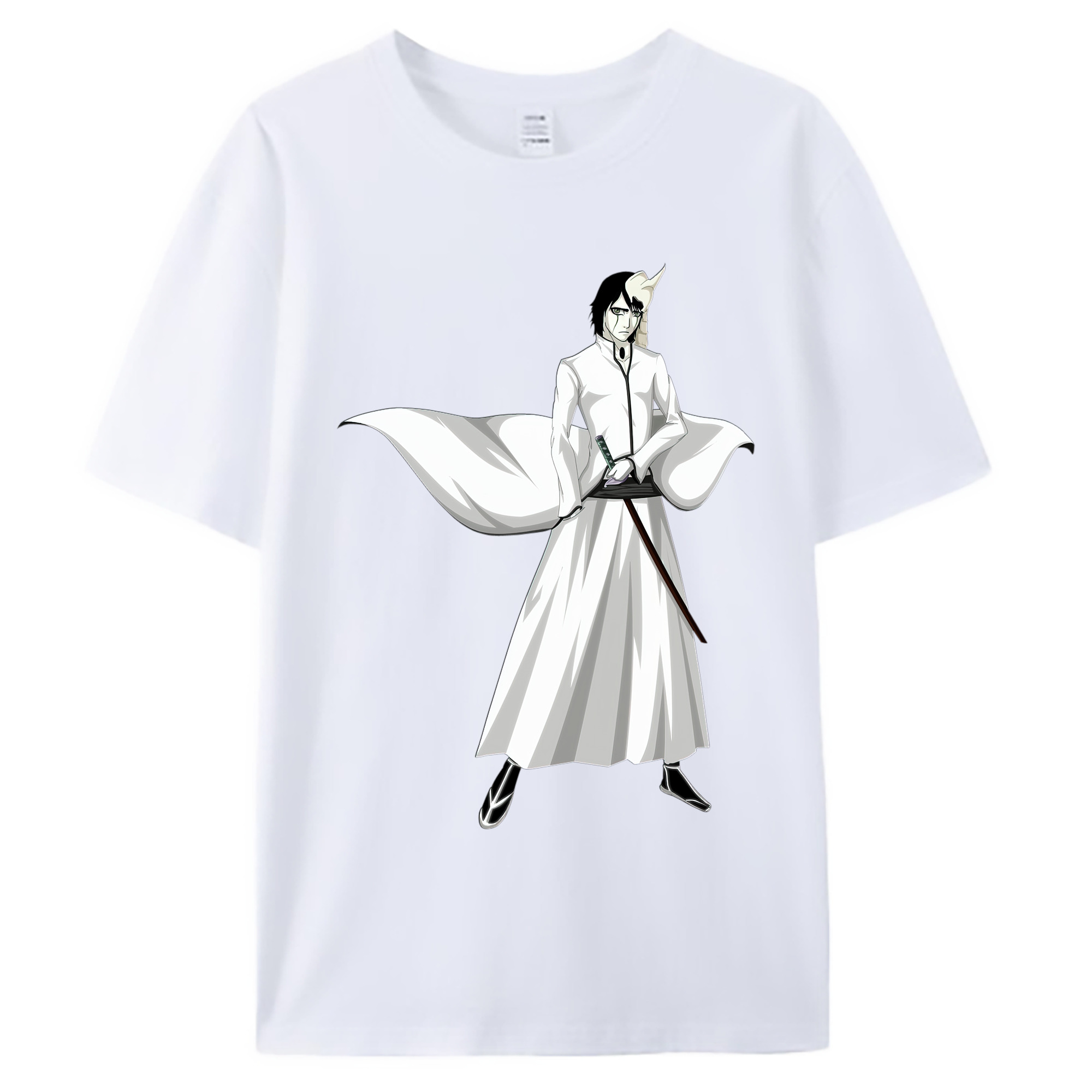 （画像用） ブリーチ ウルキオラ·シファー BLEACH Ulquiorra cifer 綿100％ メンズ半袖Tシャツ｜肌触りやわらか＆通気性