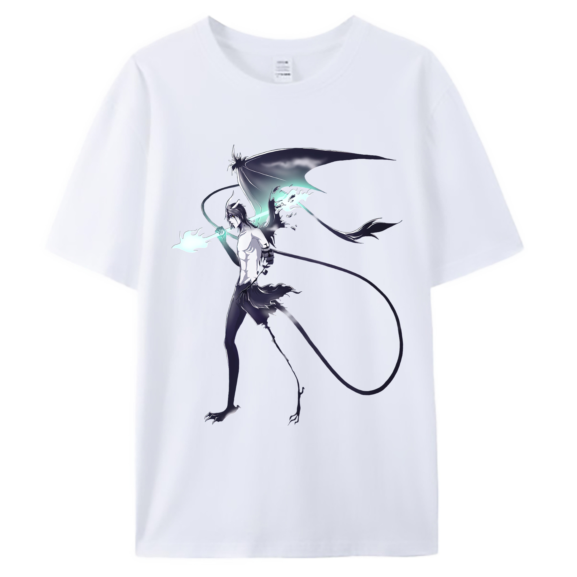 （画像用） ブリーチ ウルキオラ·シファー BLEACH Ulquiorra cifer 綿100％ メンズ半袖Tシャツ｜肌触りやわらか＆通気性