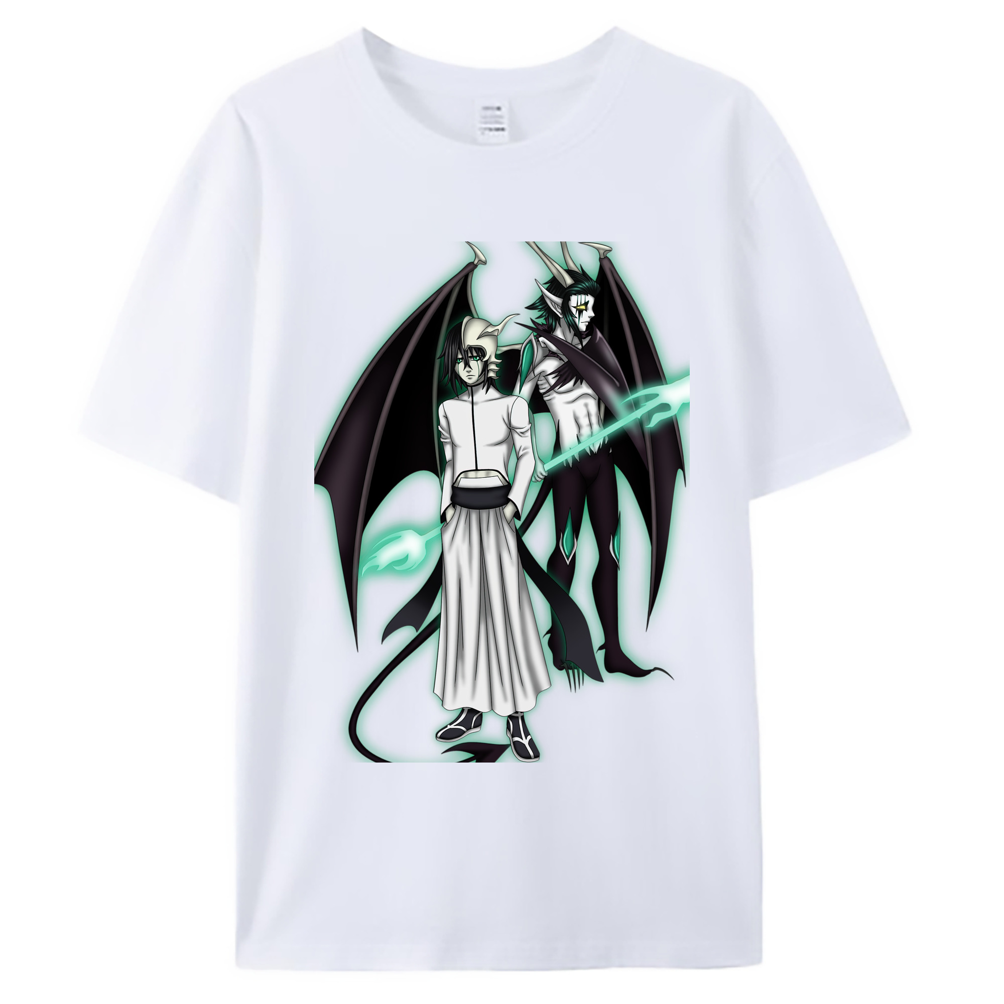 （画像用） ブリーチ ウルキオラ·シファー BLEACH Ulquiorra cifer 綿100％ メンズ半袖Tシャツ｜肌触りやわらか＆通気性