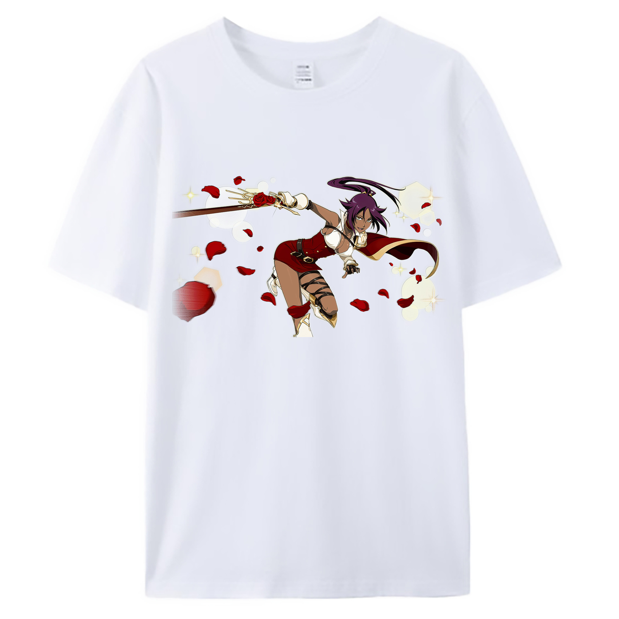 （画像用） ブリーチ 四楓院 夜一（しほういん よるいち） BLEACH Shihouin Yoruichi 綿100％ メンズ半袖Tシャツ｜肌触りやわらか＆通気性