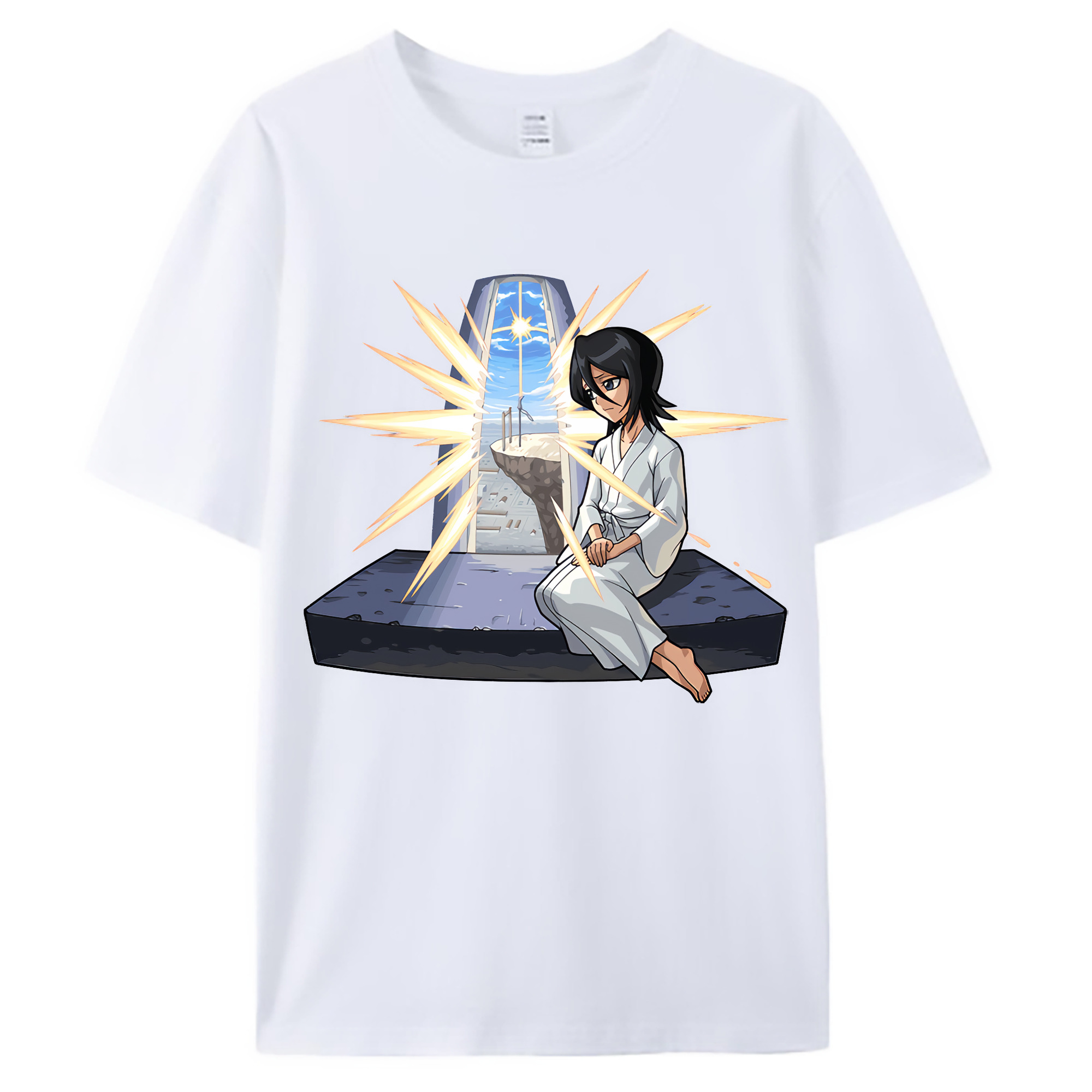 （画像用） ブリーチ 朽木ルキア BLEACH Kuchiki Rukia 綿100％ メンズ半袖Tシャツ｜肌触りやわらか＆通気性