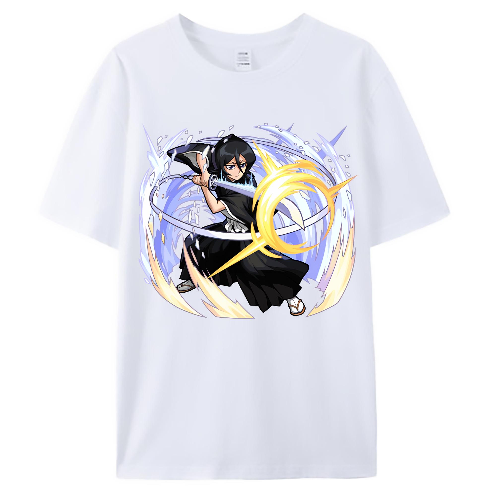 （画像用） ブリーチ 朽木ルキア BLEACH Kuchiki Rukia 綿100％ メンズ半袖Tシャツ｜肌触りやわらか＆通気性