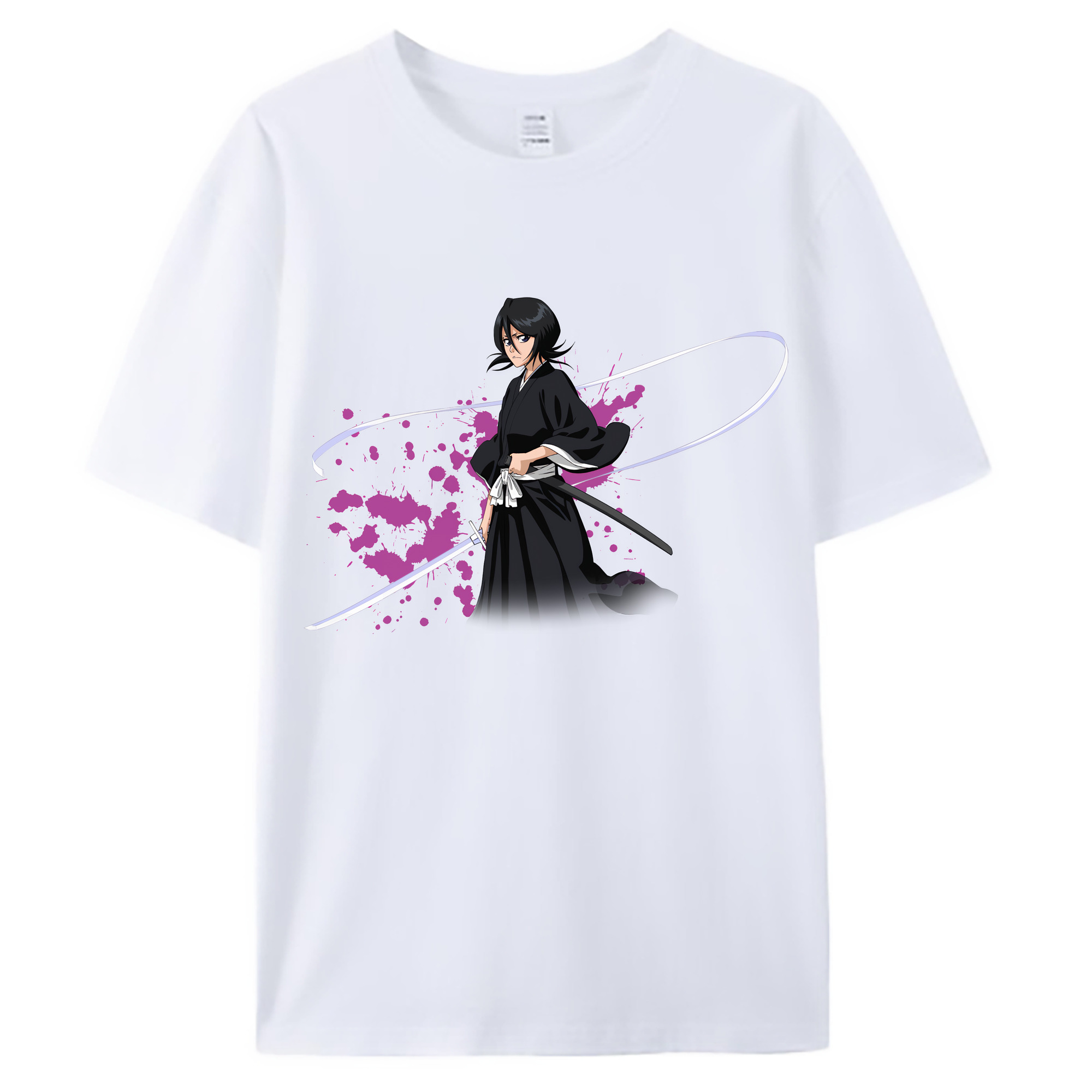 （画像用） ブリーチ 朽木ルキア BLEACH Kuchiki Rukia 綿100％ メンズ半袖Tシャツ｜肌触りやわらか＆通気性