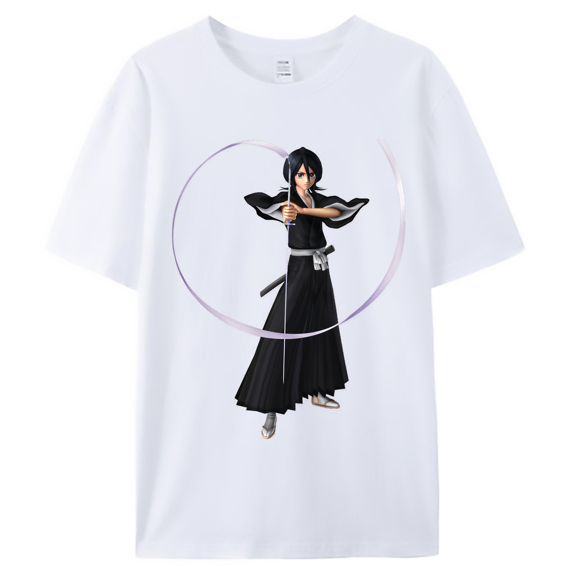 （画像用） ブリーチ 朽木ルキア BLEACH Kuchiki Rukia 綿100％ メンズ半袖Tシャツ｜肌触りやわらか＆通気性