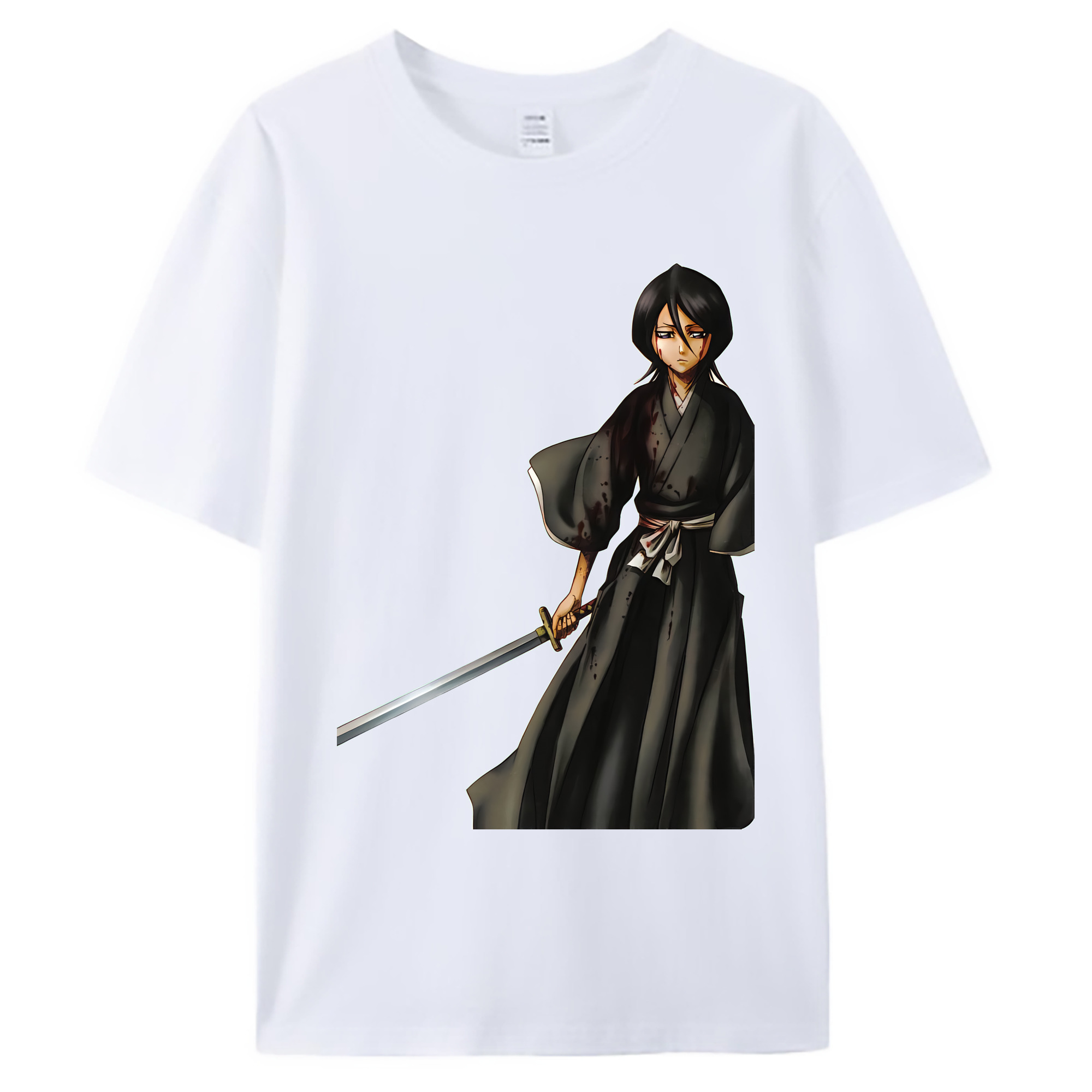 （画像用） ブリーチ 朽木ルキア BLEACH Kuchiki Rukia 綿100％ メンズ半袖Tシャツ｜肌触りやわらか＆通気性