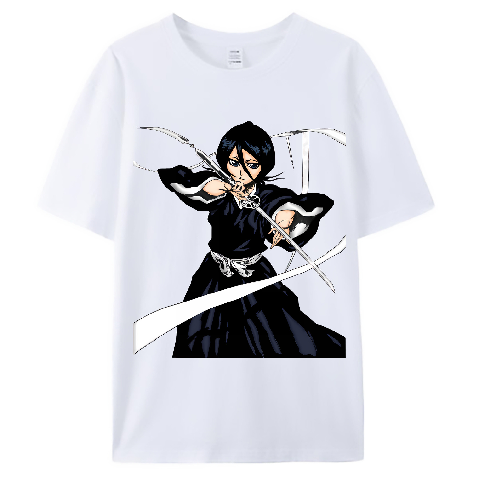 （画像用） ブリーチ 朽木ルキア BLEACH Kuchiki Rukia 綿100％ メンズ半袖Tシャツ｜肌触りやわらか＆通気性