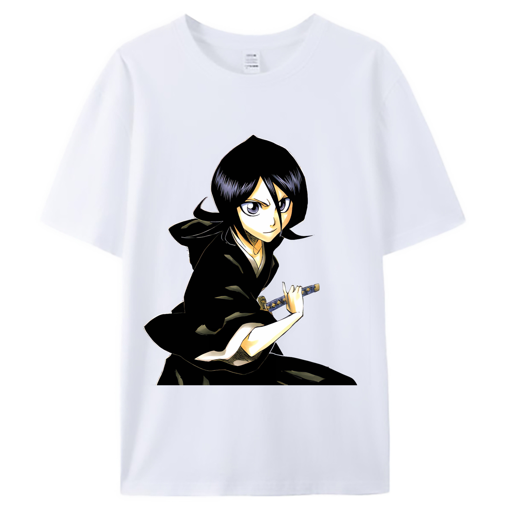 （画像用） ブリーチ 朽木ルキア BLEACH Kuchiki Rukia 綿100％ メンズ半袖Tシャツ｜肌触りやわらか＆通気性
