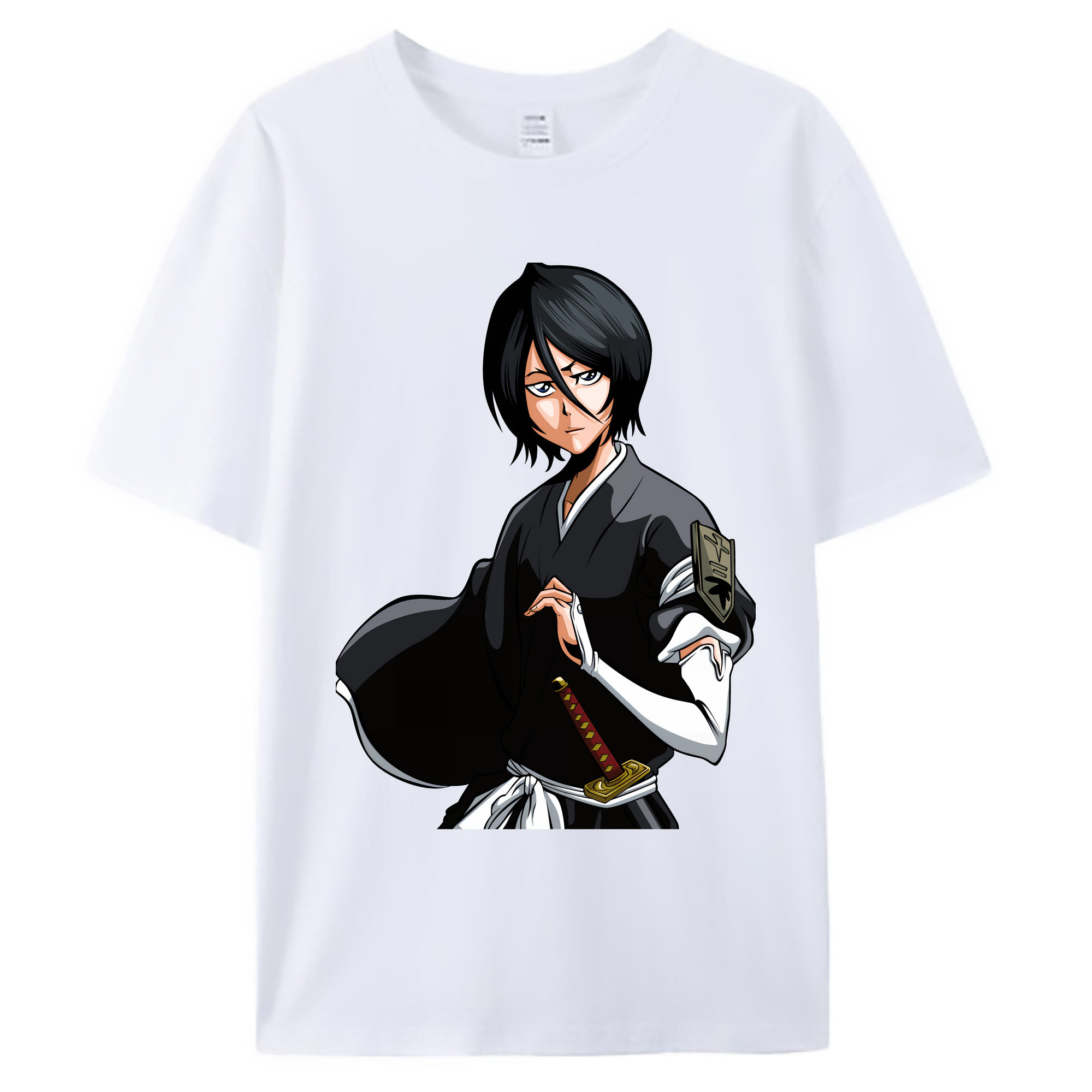 （画像用） ブリーチ 朽木ルキア BLEACH Kuchiki Rukia 綿100％ メンズ半袖Tシャツ｜肌触りやわらか＆通気性