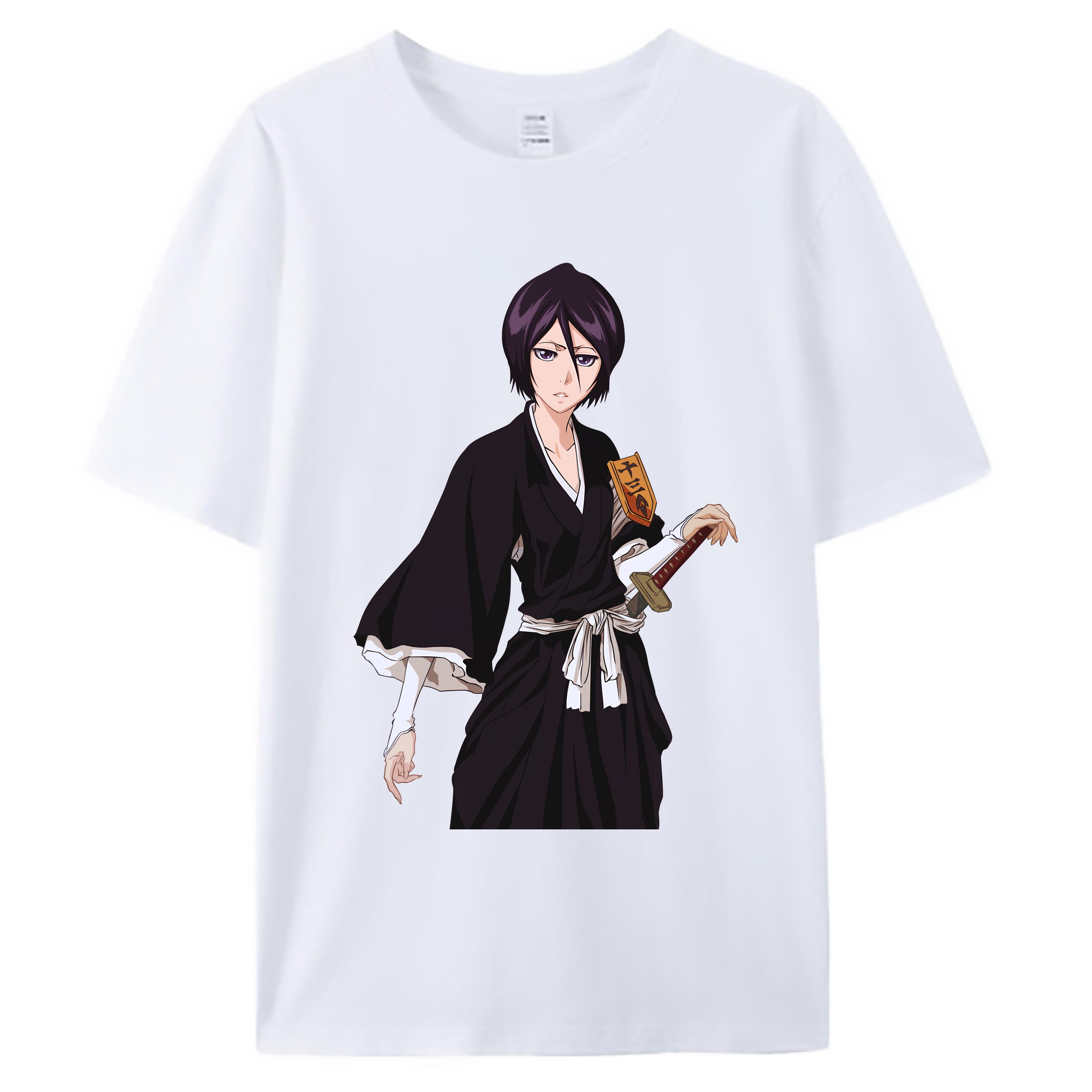 （画像用） ブリーチ 朽木ルキア BLEACH Kuchiki Rukia 綿100％ メンズ半袖Tシャツ｜肌触りやわらか＆通気性