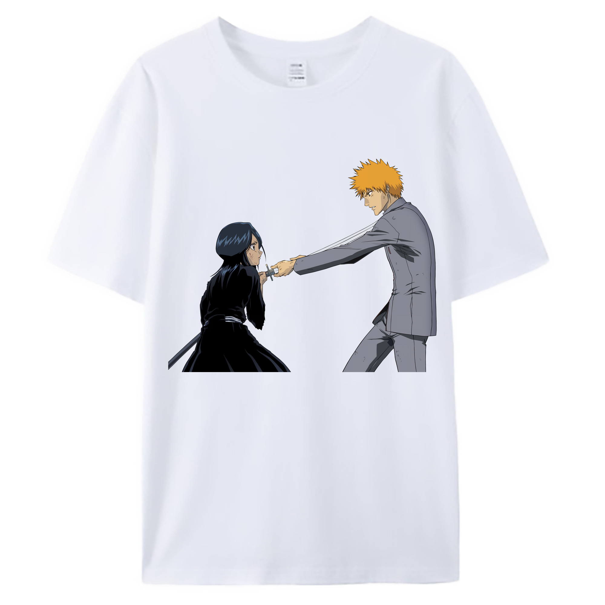 （画像用） ブリーチ 朽木ルキア BLEACH Kuchiki Rukia 綿100％ メンズ半袖Tシャツ｜肌触りやわらか＆通気性