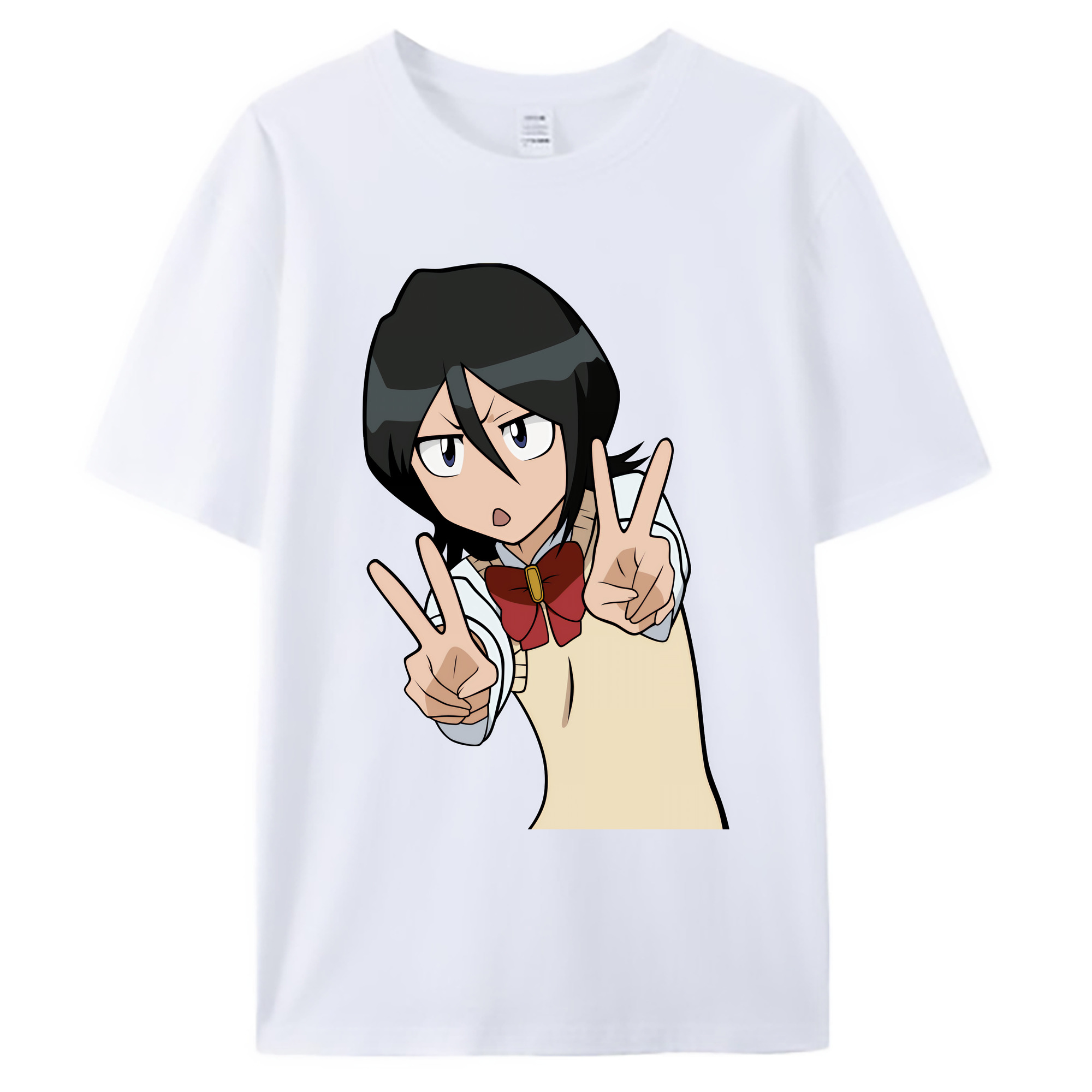 （画像用） ブリーチ 朽木ルキア BLEACH Kuchiki Rukia 綿100％ メンズ半袖Tシャツ｜肌触りやわらか＆通気性