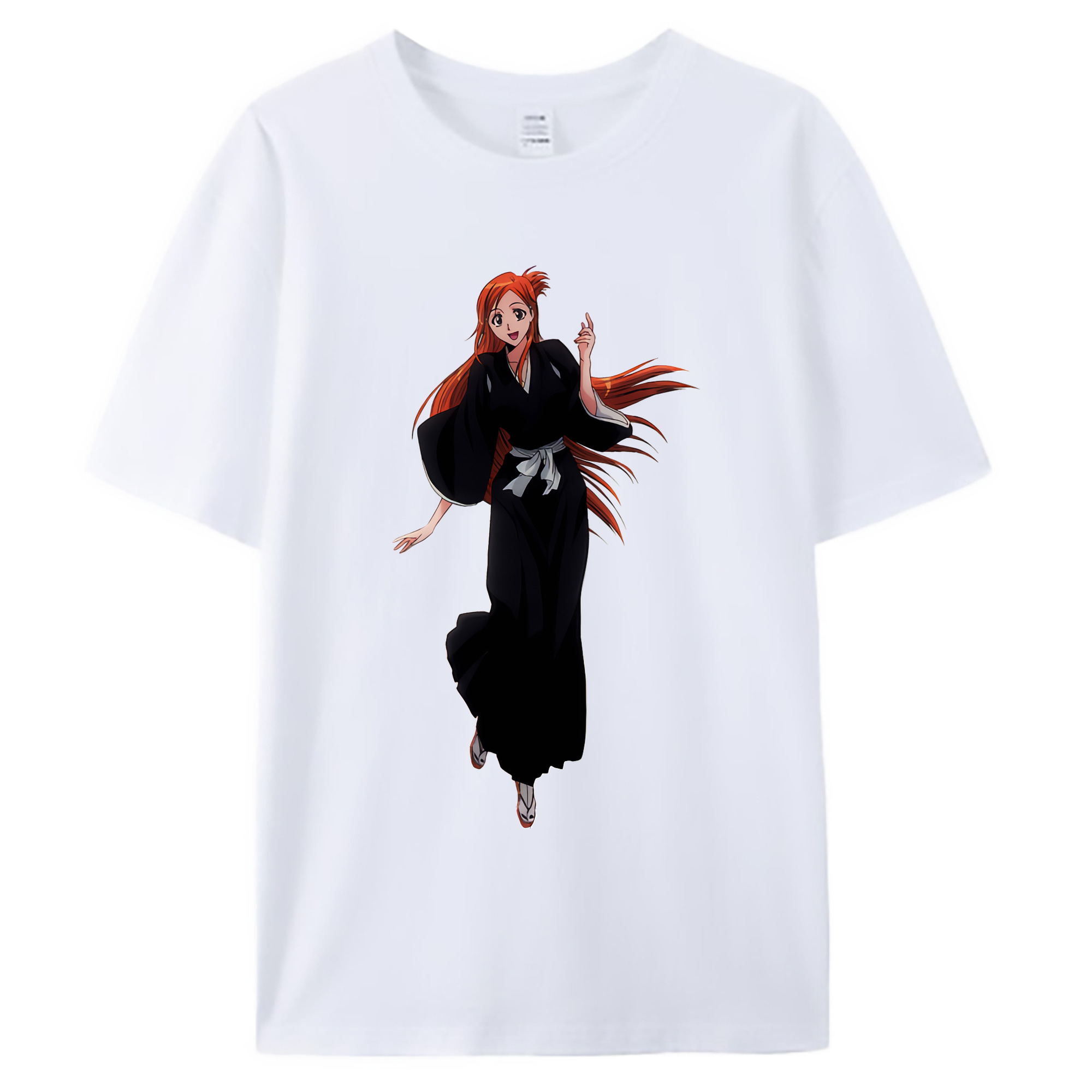 （画像用） ブリーチ 井上織姫（いのうえおりひめ） BLEACH Inoue Orihime 綿100％ メンズ半袖Tシャツ｜肌触りやわらか＆通気性