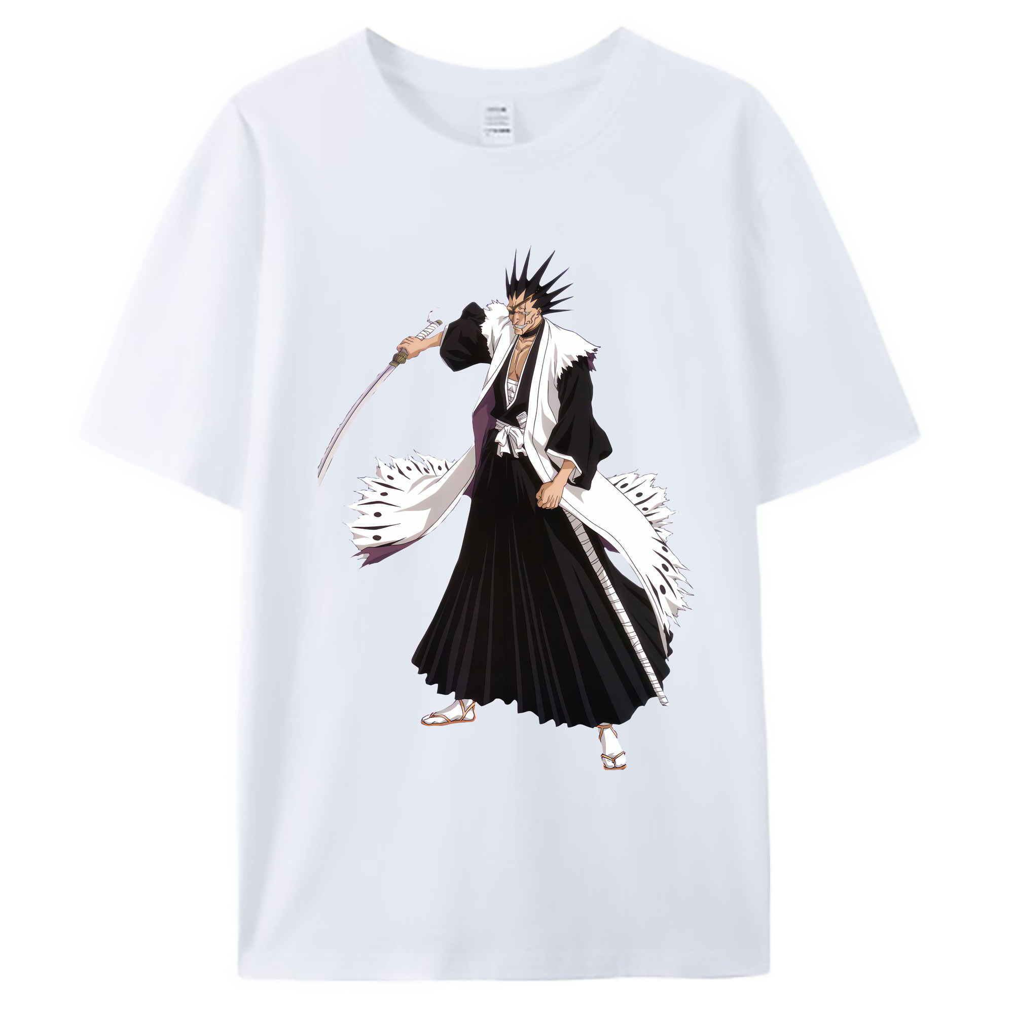 （画像用） ブリーチ ざらき けんぱち BLEACH Zaraki Kenpachi 綿100％ メンズ半袖Tシャツ｜肌触りやわらか＆通気性
