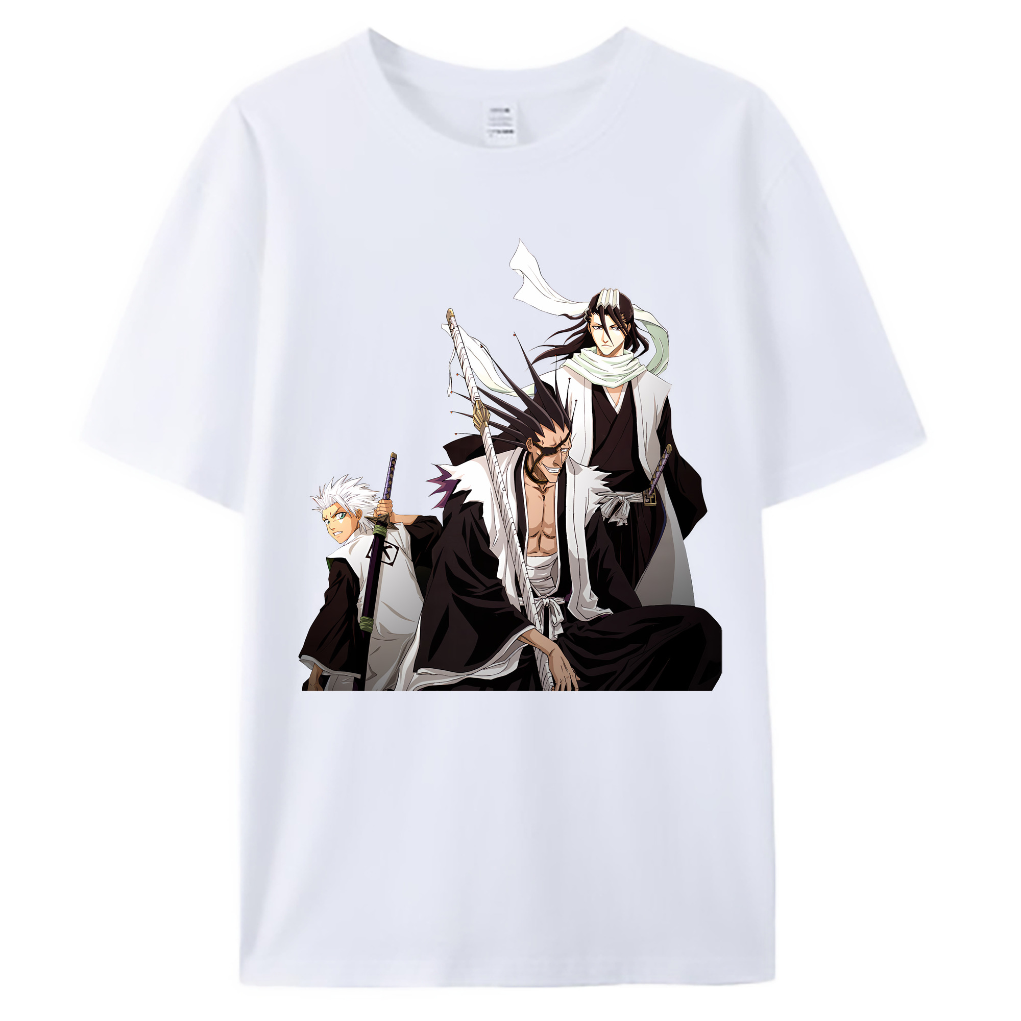 （画像用） ブリーチ ざらき けんぱち BLEACH Zaraki Kenpachi 綿100％ メンズ半袖Tシャツ｜肌触りやわらか＆通気性